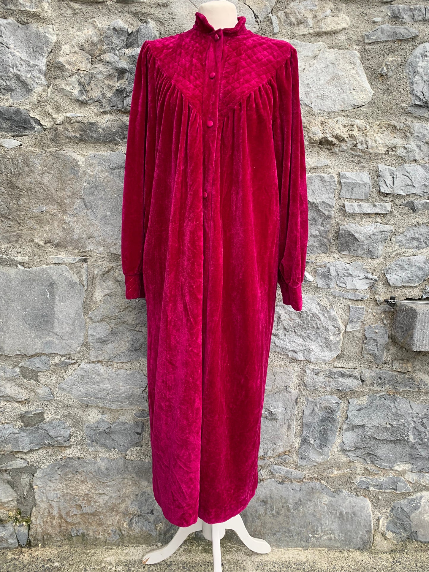 Debenhams velvet magenta housecoat uk 12
