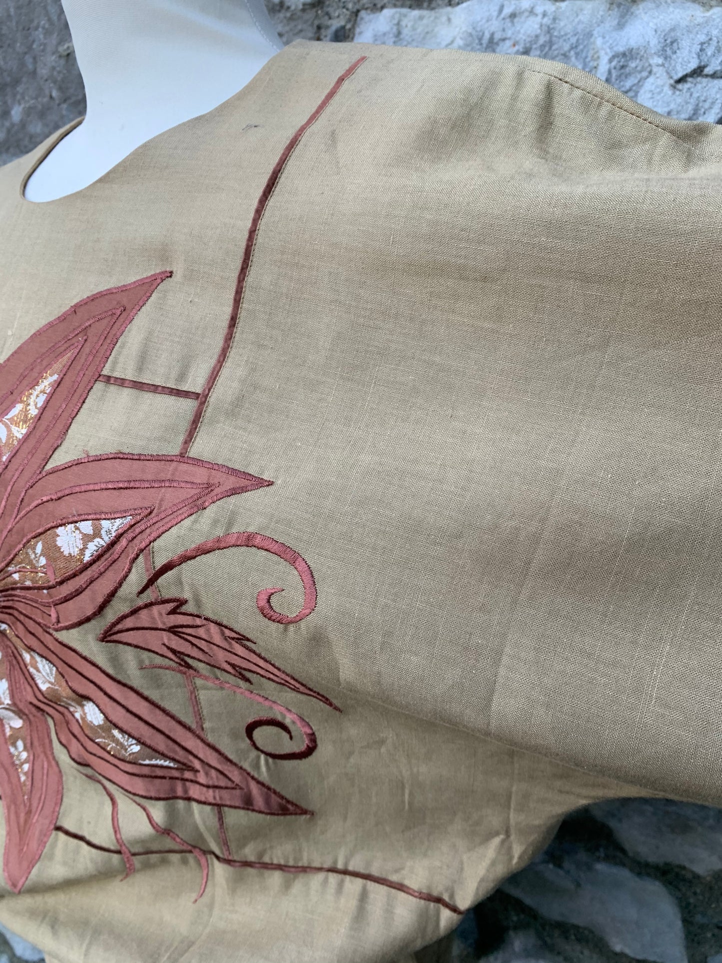 Lucia olive top with big flower uk 8