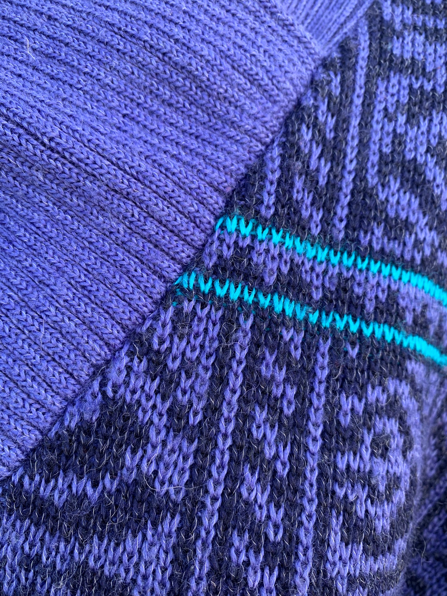 Next 80s purple&teal jumper uk 12-14