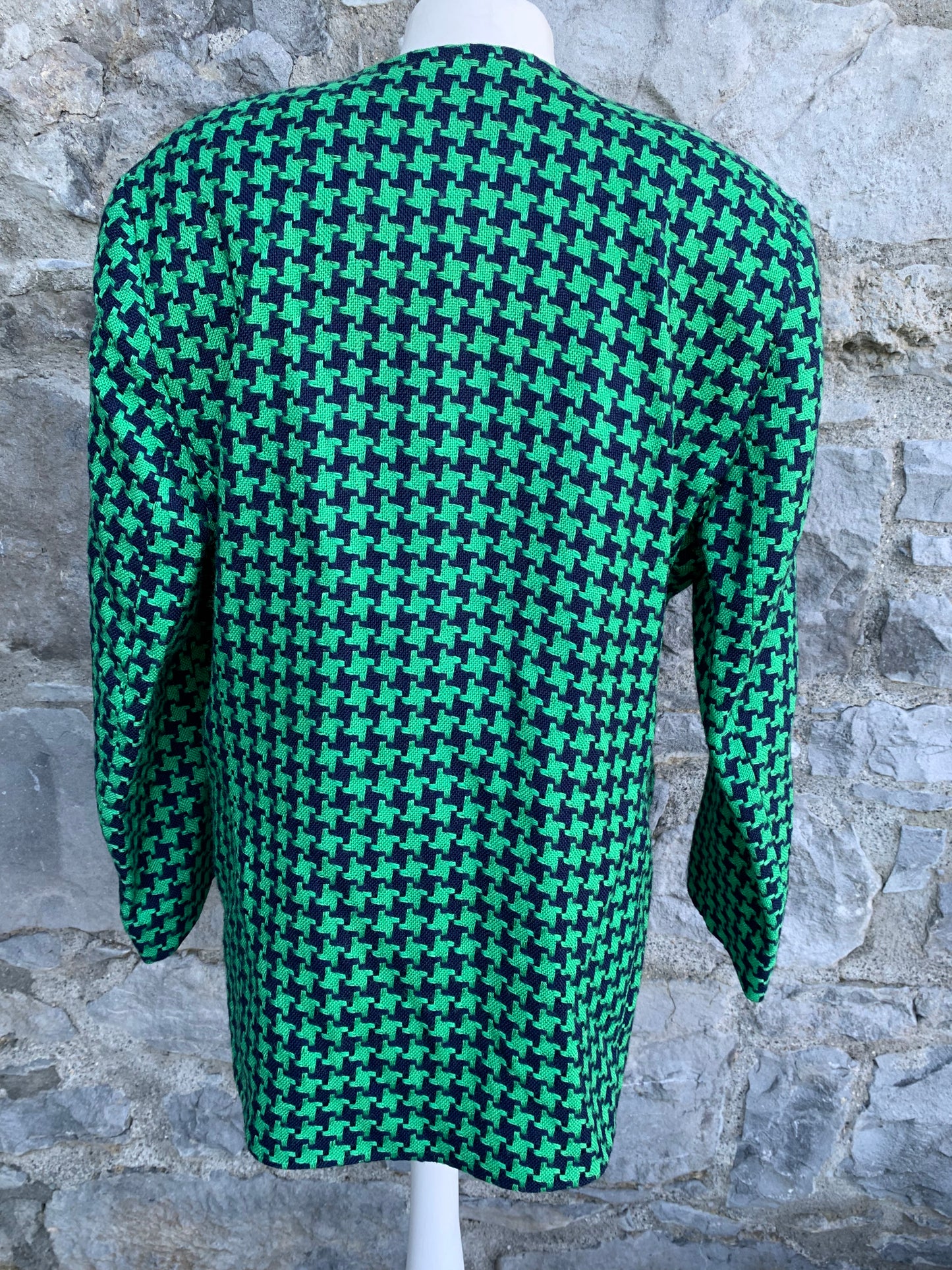 Houndstooth green jacket uk 14