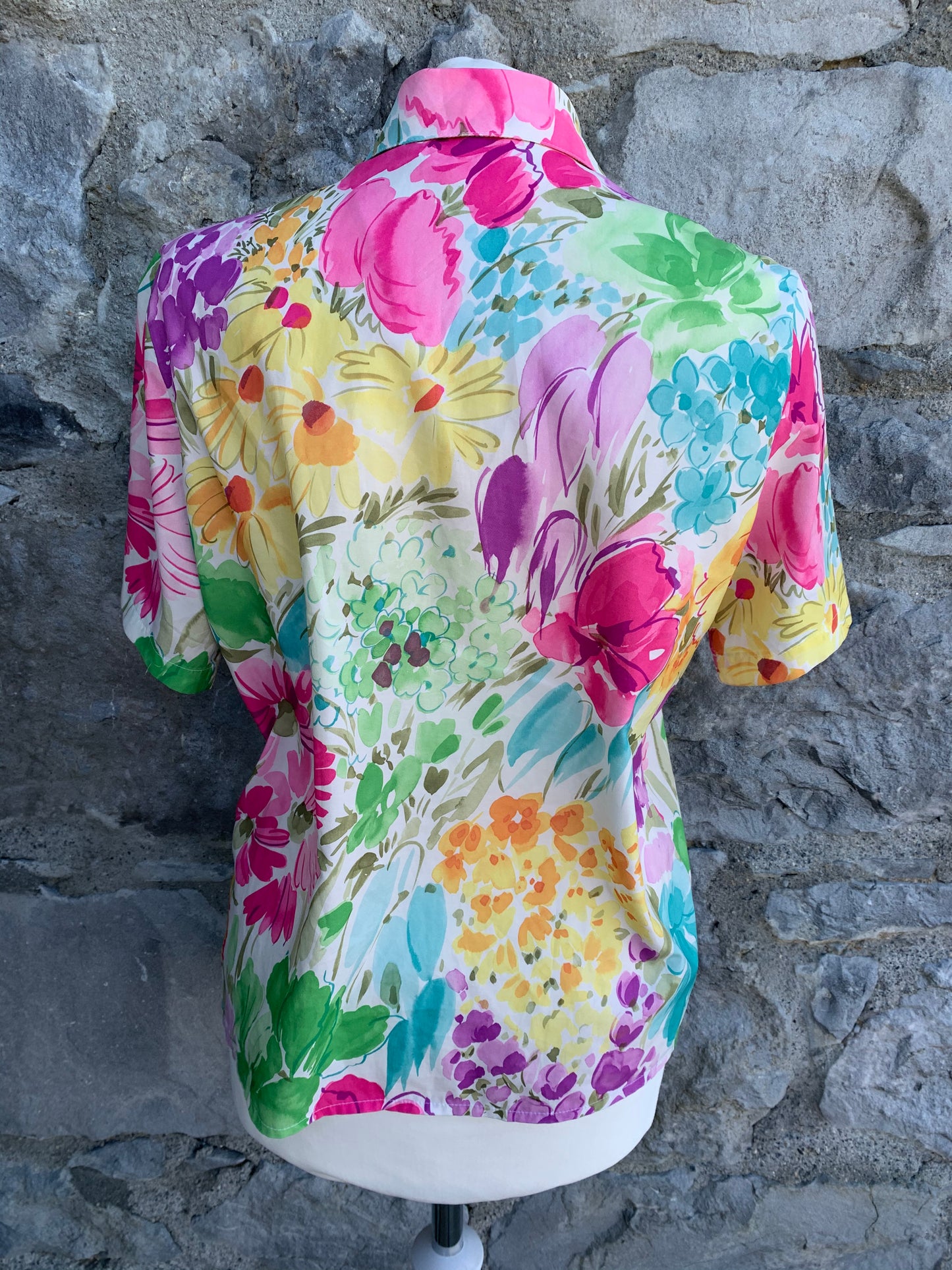 90s floral blouse uk 10