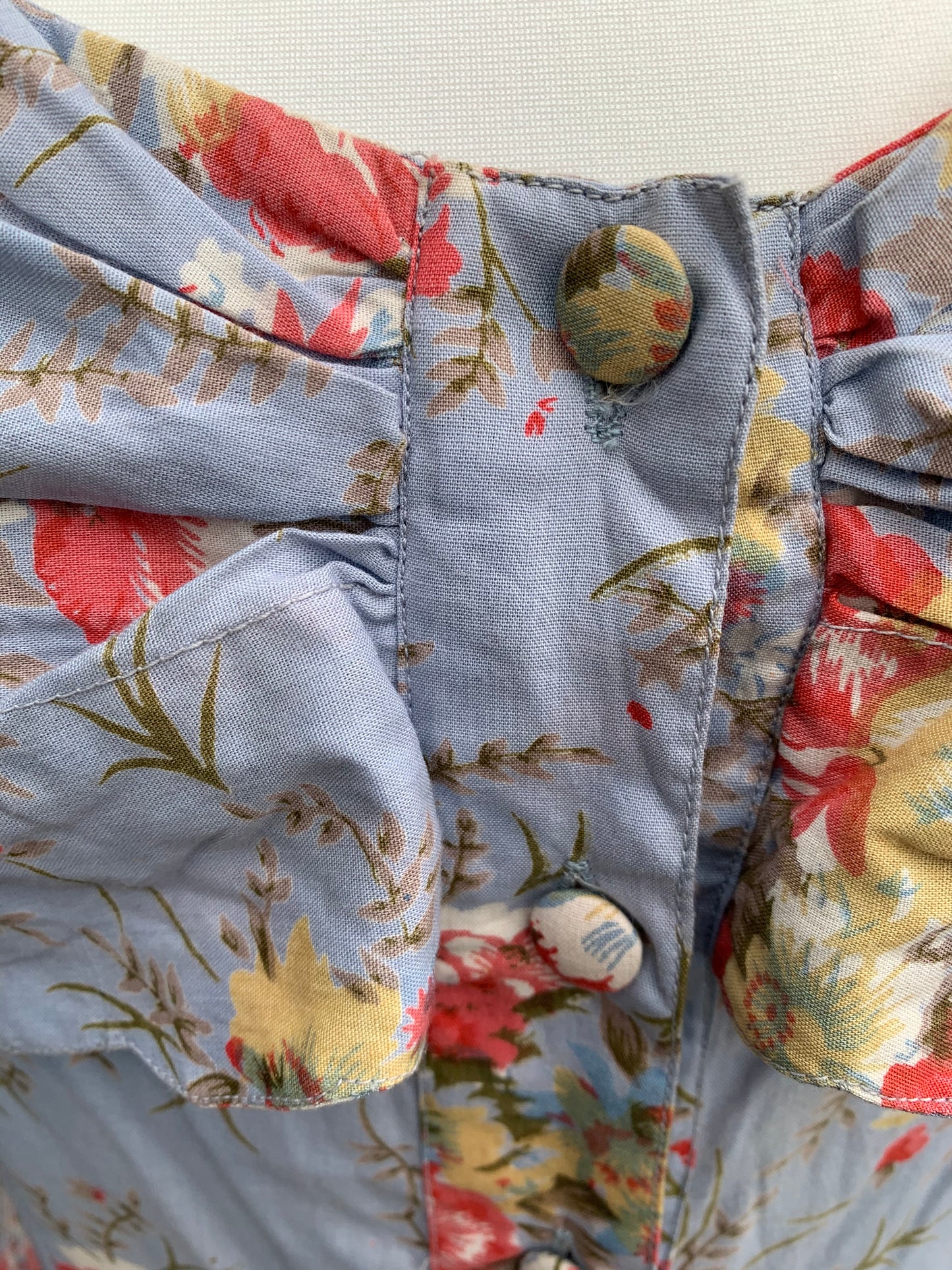 Flash 80s ruffled floral dress uk 10-12