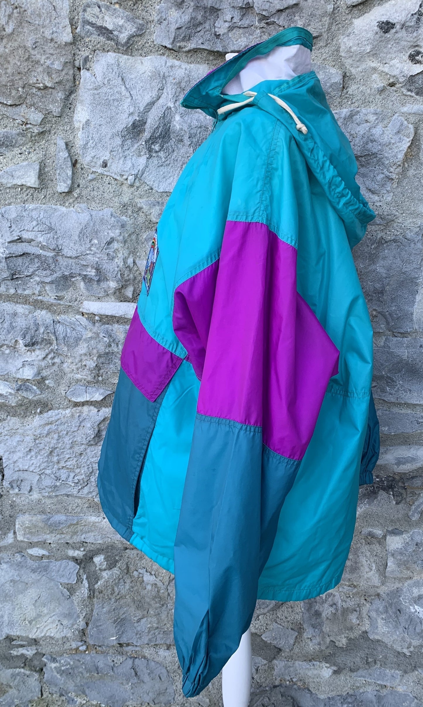 Marcel Clair 80s teal windbreaker uk 16-18