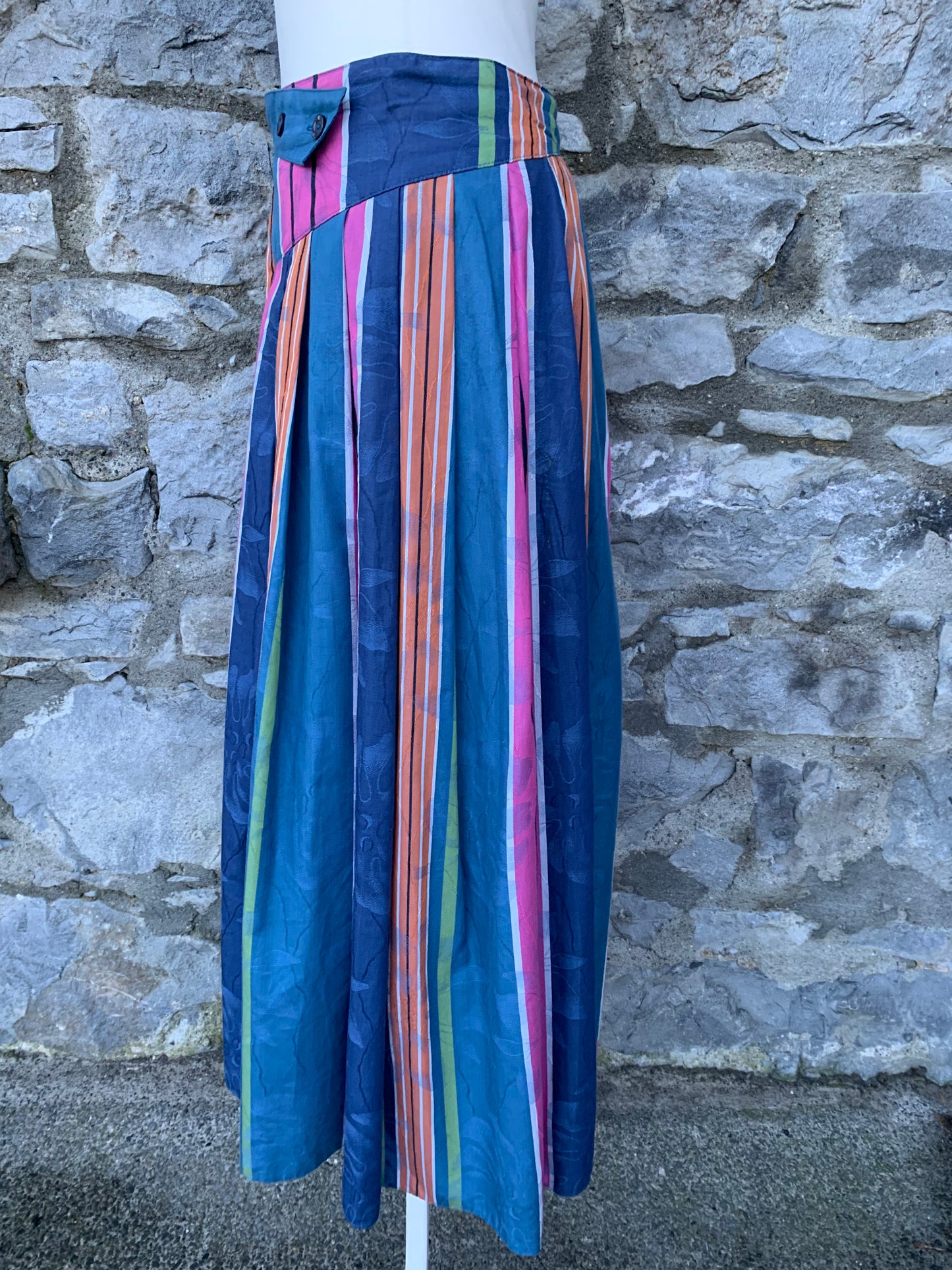 Malli Mari colourful stripes midi skirt uk 10-12