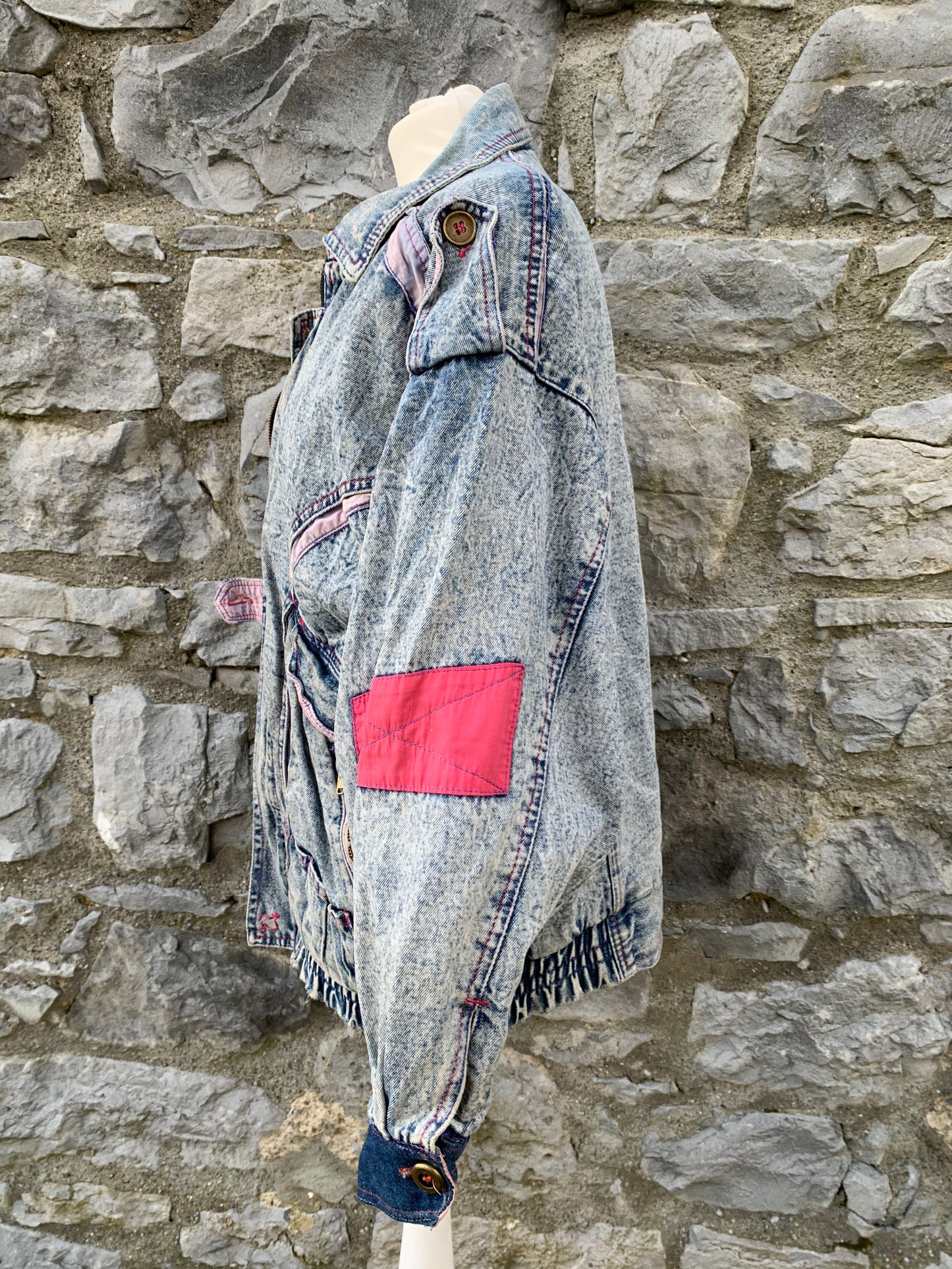 80s washed denim jacket uk 10-12