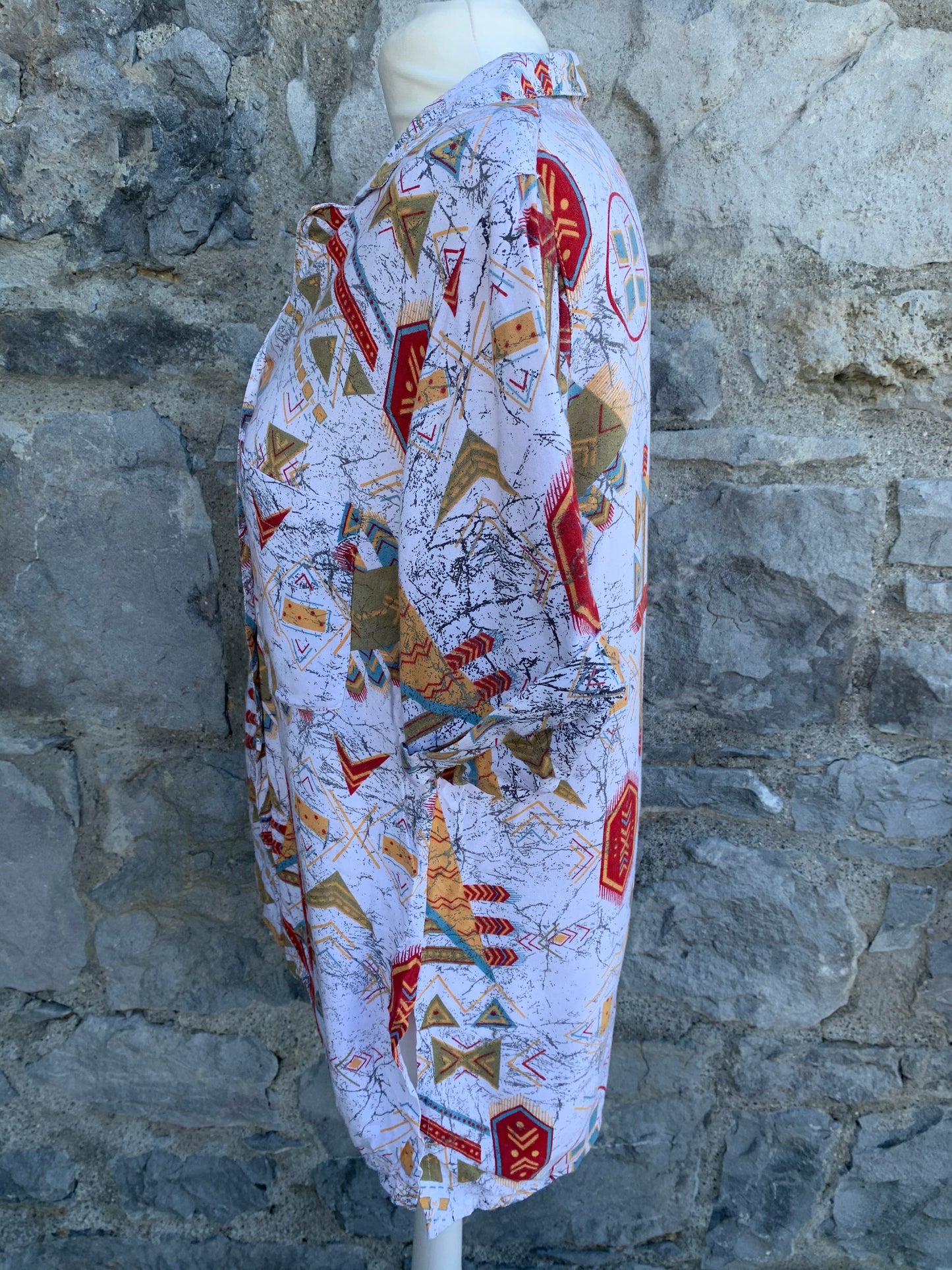 Gulins 80s abstract summer shirt uk 12