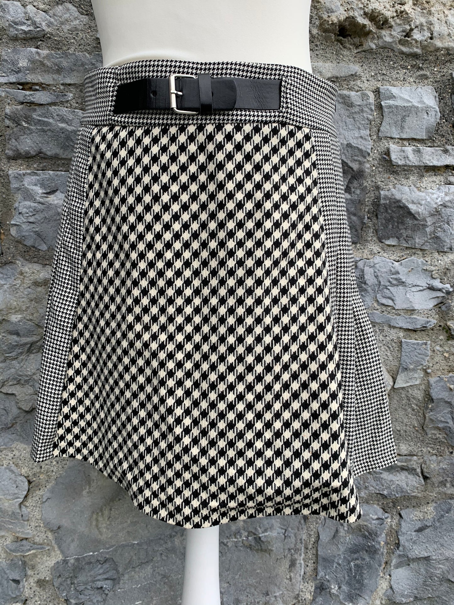 Houndstooth pleated skirt uk 10