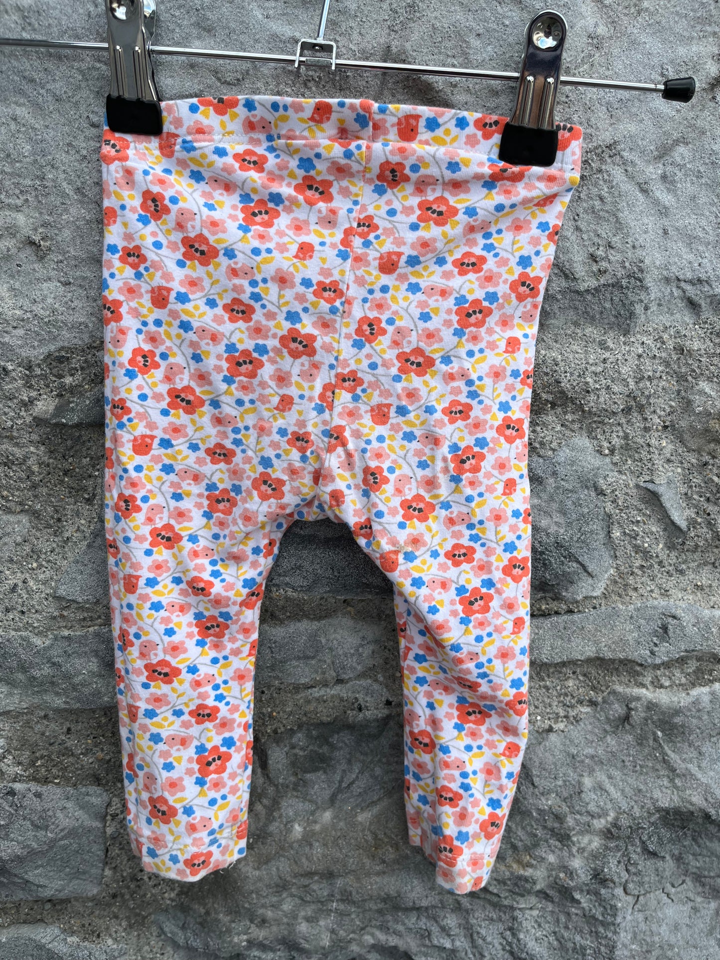 Orange flowers leggings 6-9m (68-74cm)