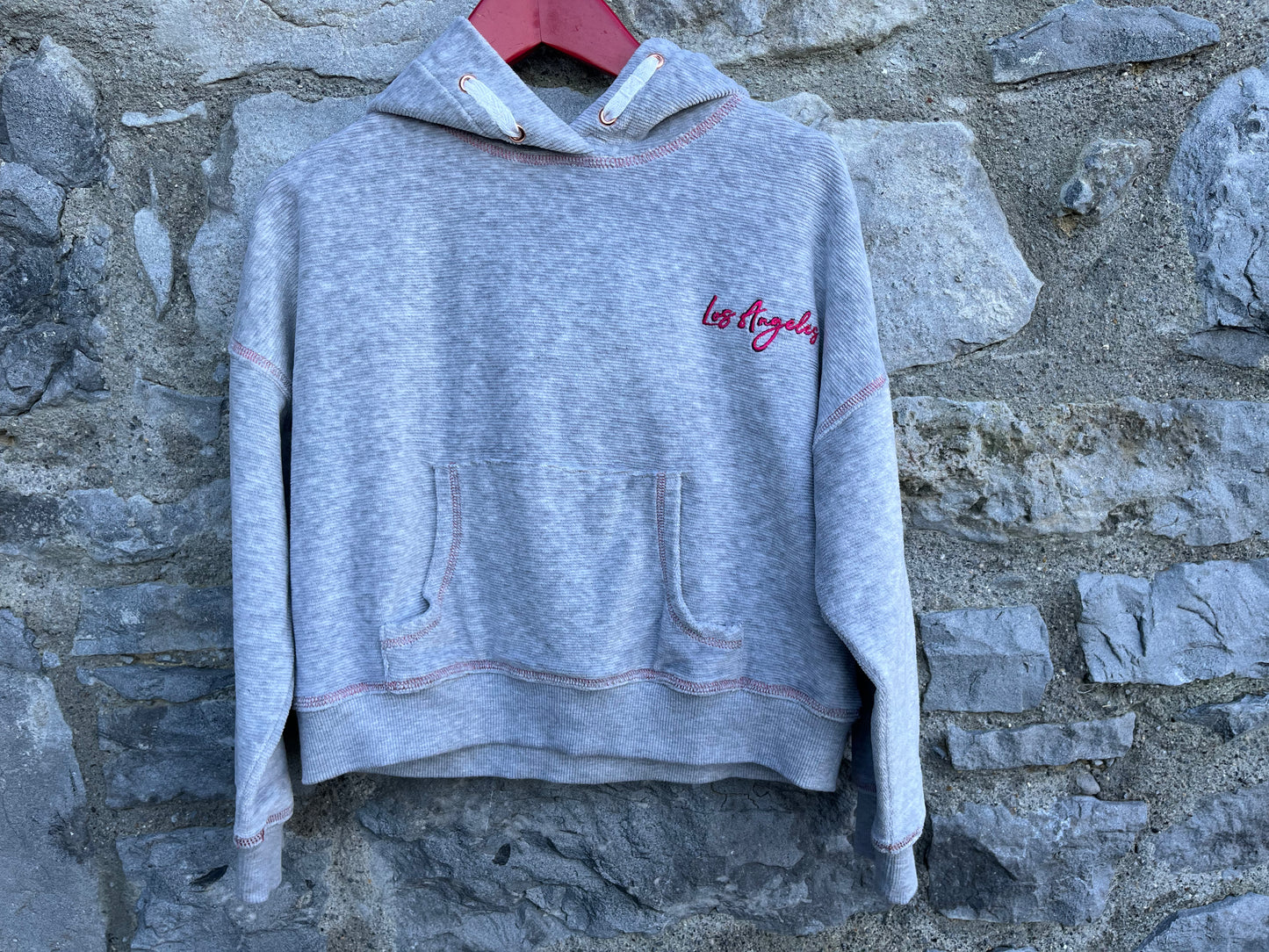 Grey cropped hoodie 9-10y (134-140cm)
