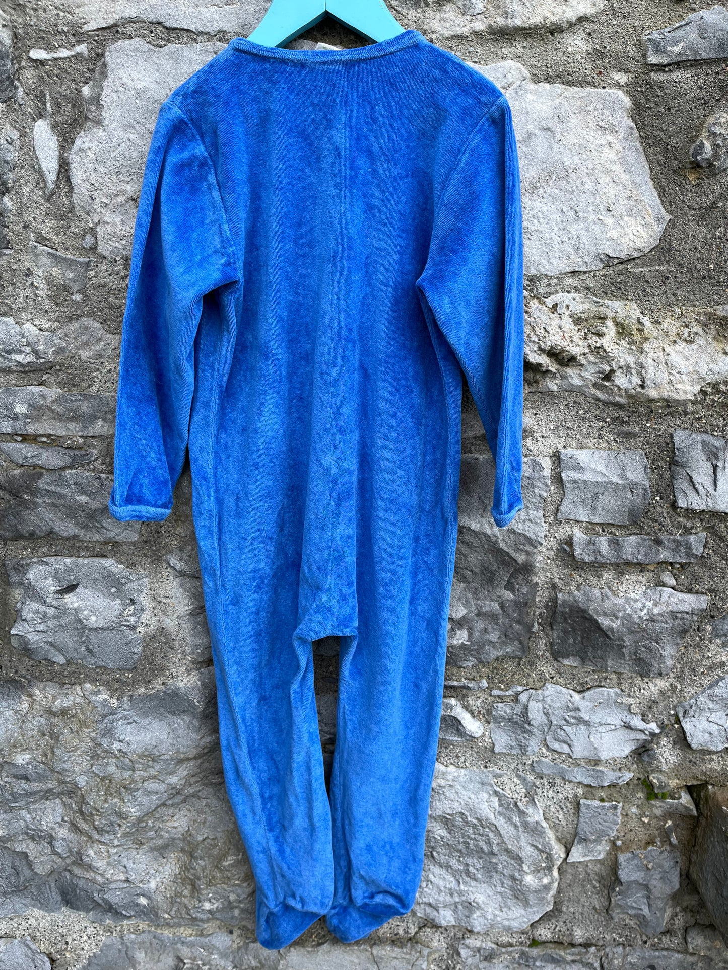 Blue velour onesie 3-4y (98-104cm)