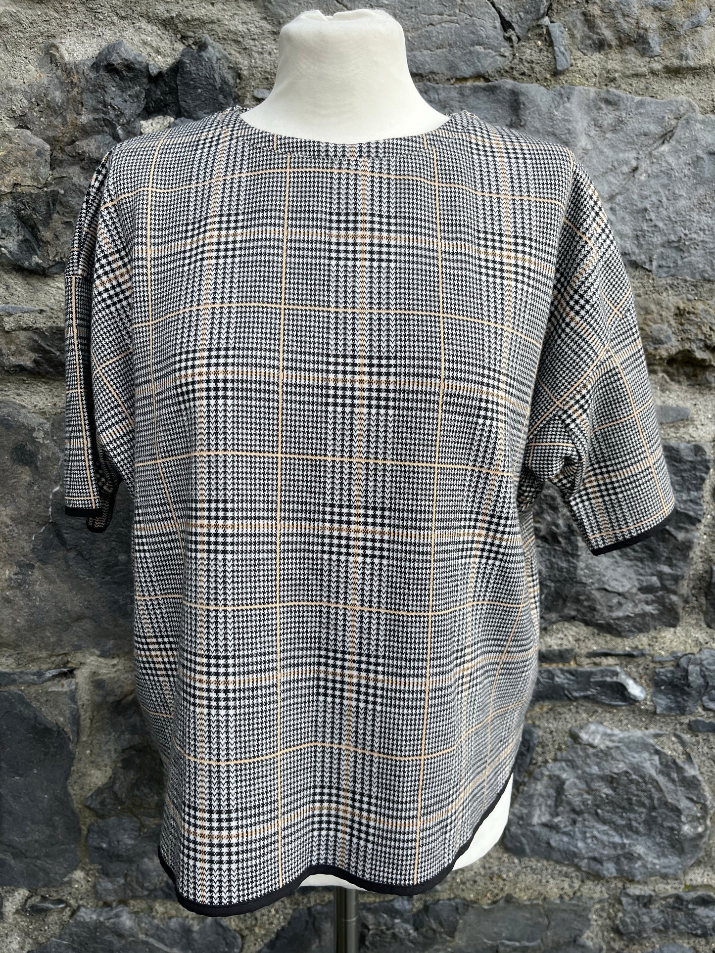 Houndstooth boxy top uk 10-12