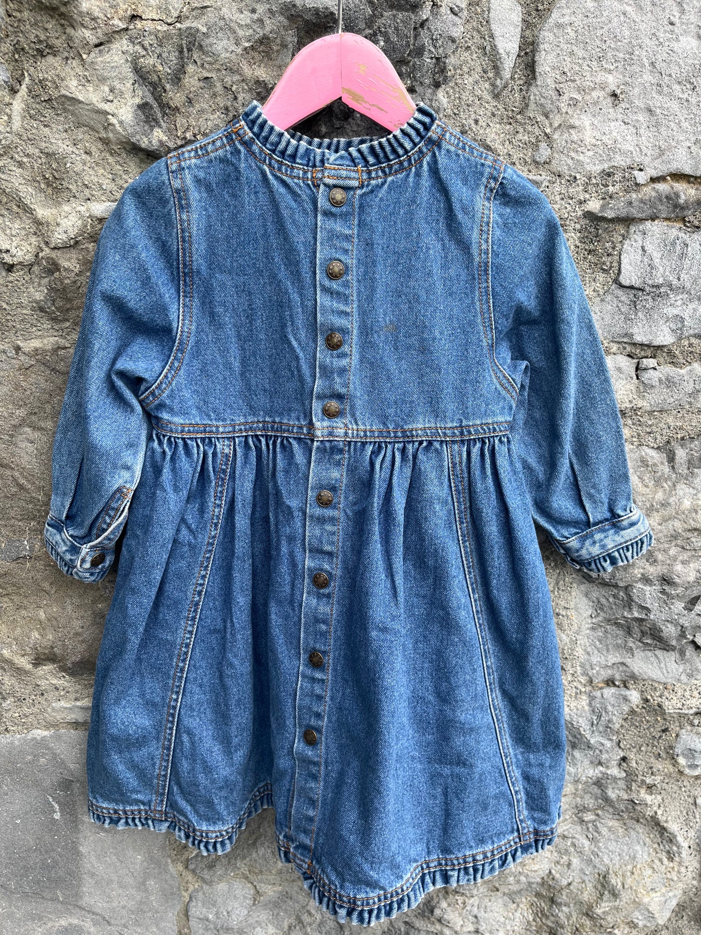 80s denim ducks dress 2y (92cm)