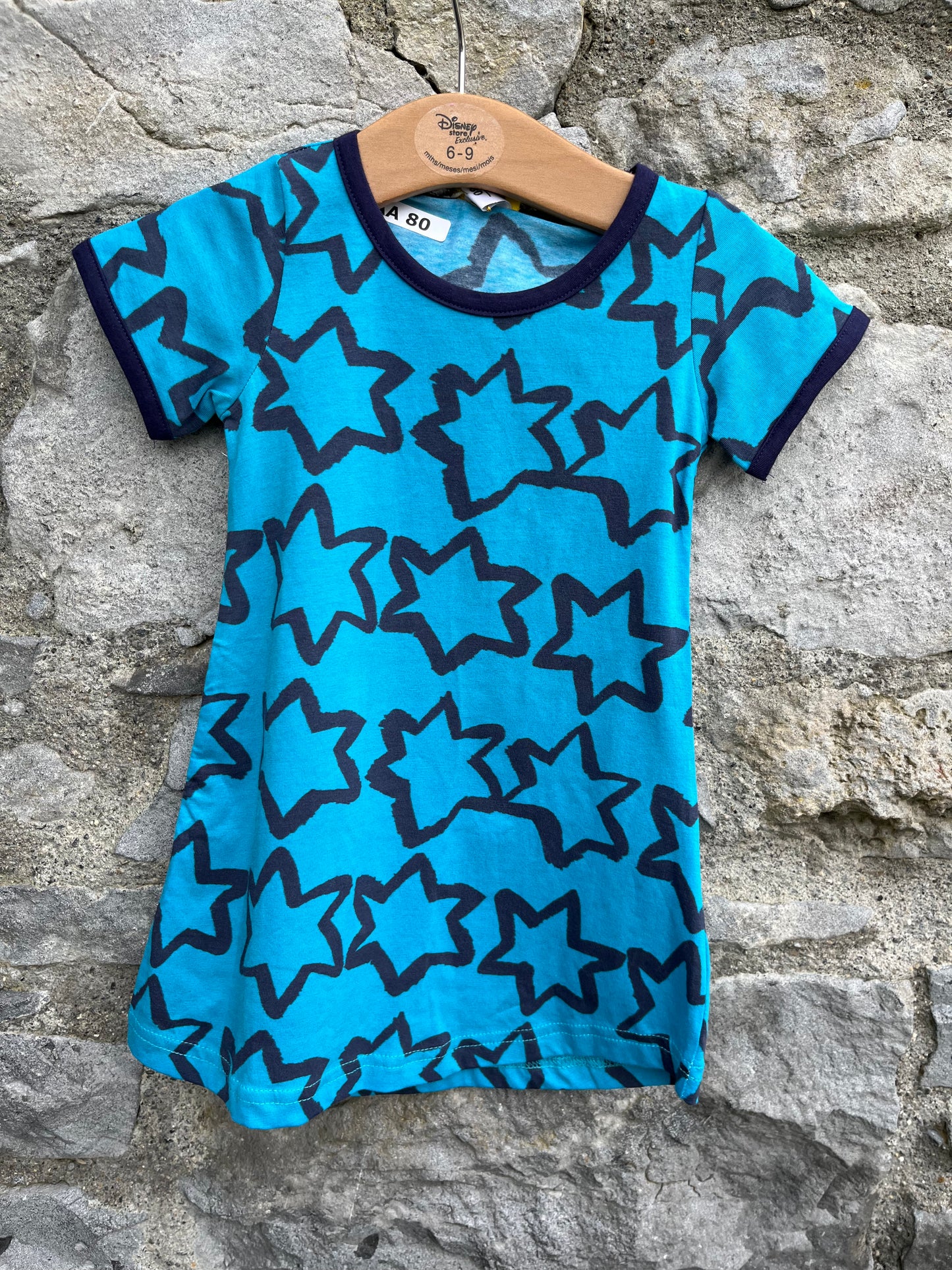 Blue stars dress 9-12m (74-80cm)