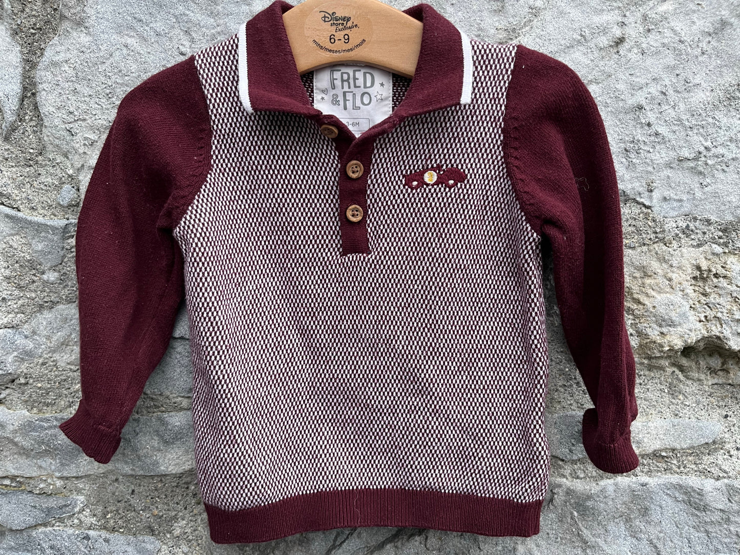 Maroon jumper 3-6m (62-68cm)