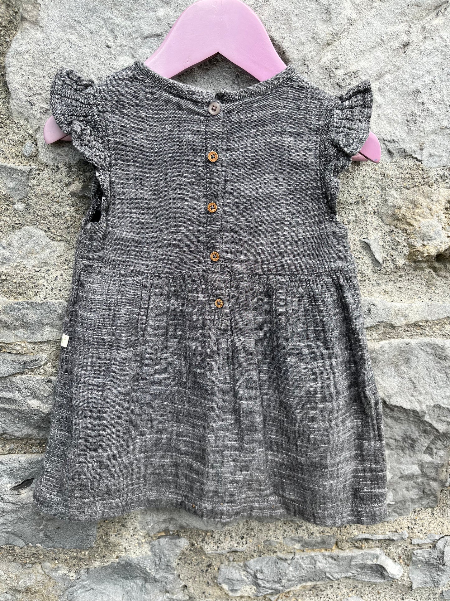 Grey melange dress 12m (80cm)