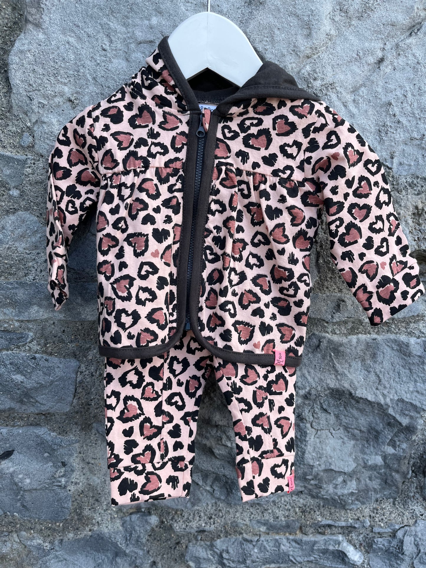 Leopard print tracksuit 0-1m (50-56cm)