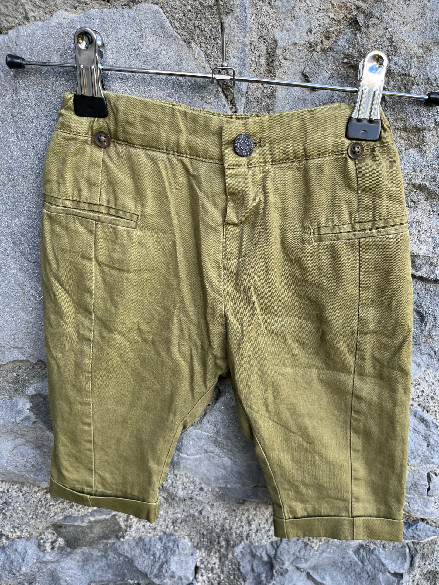 Khaki baggy pants 6-9m (68-74cm)