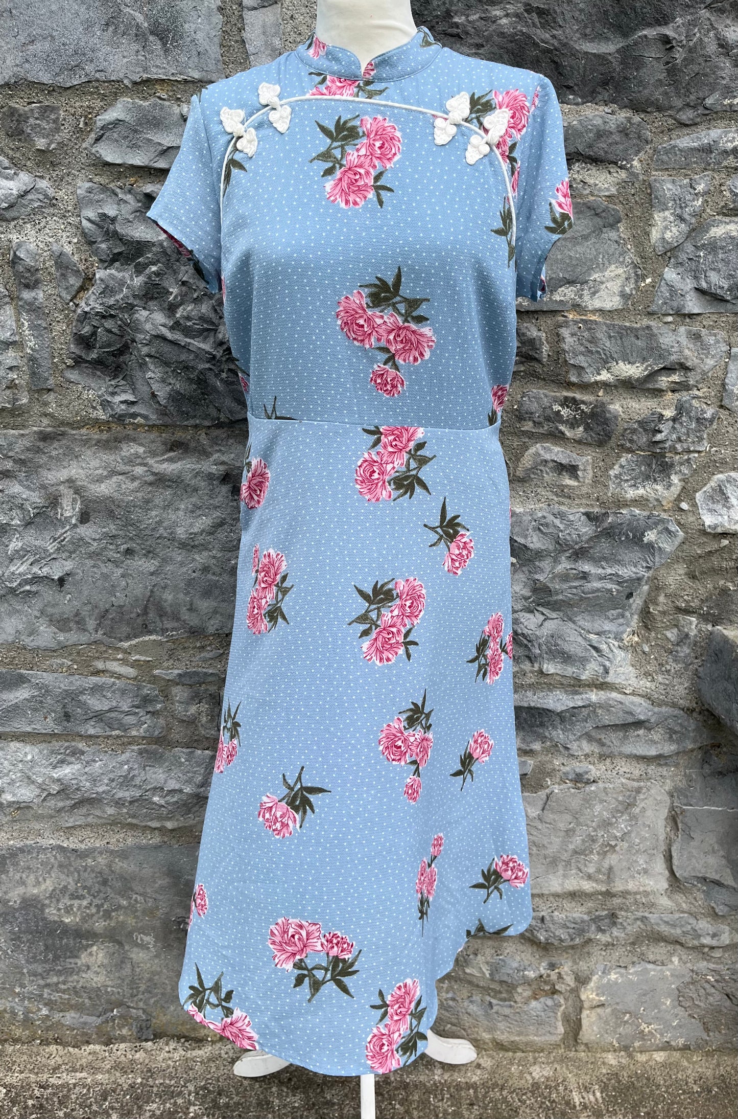 Blue floral dress uk 12