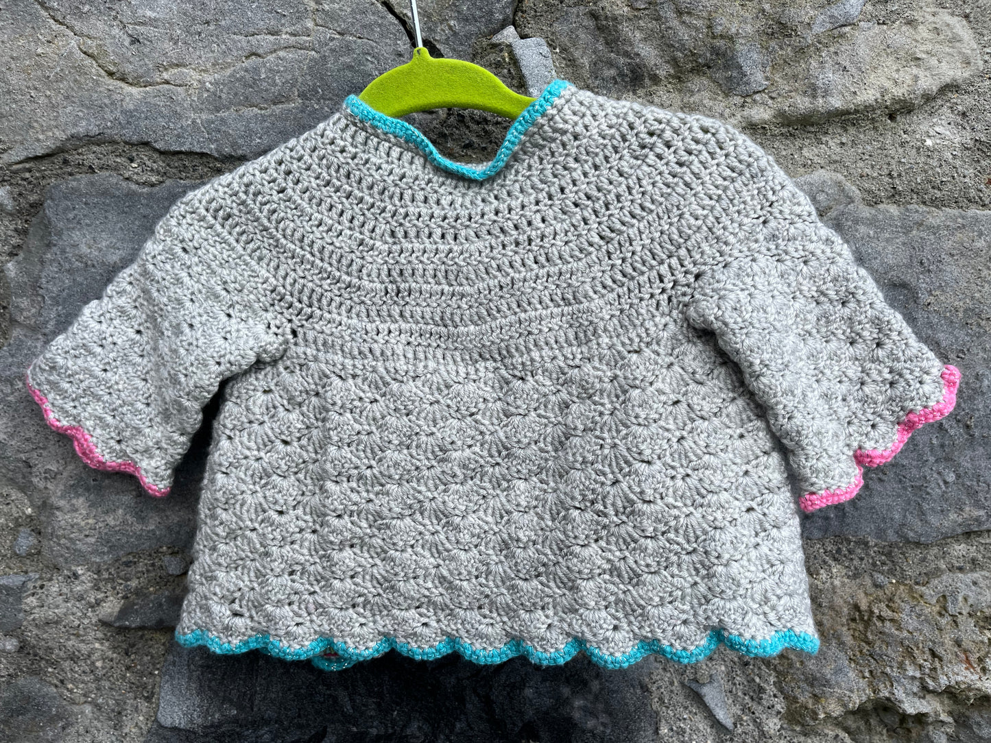 Grey open cardigan 0-3m (56-62cm)