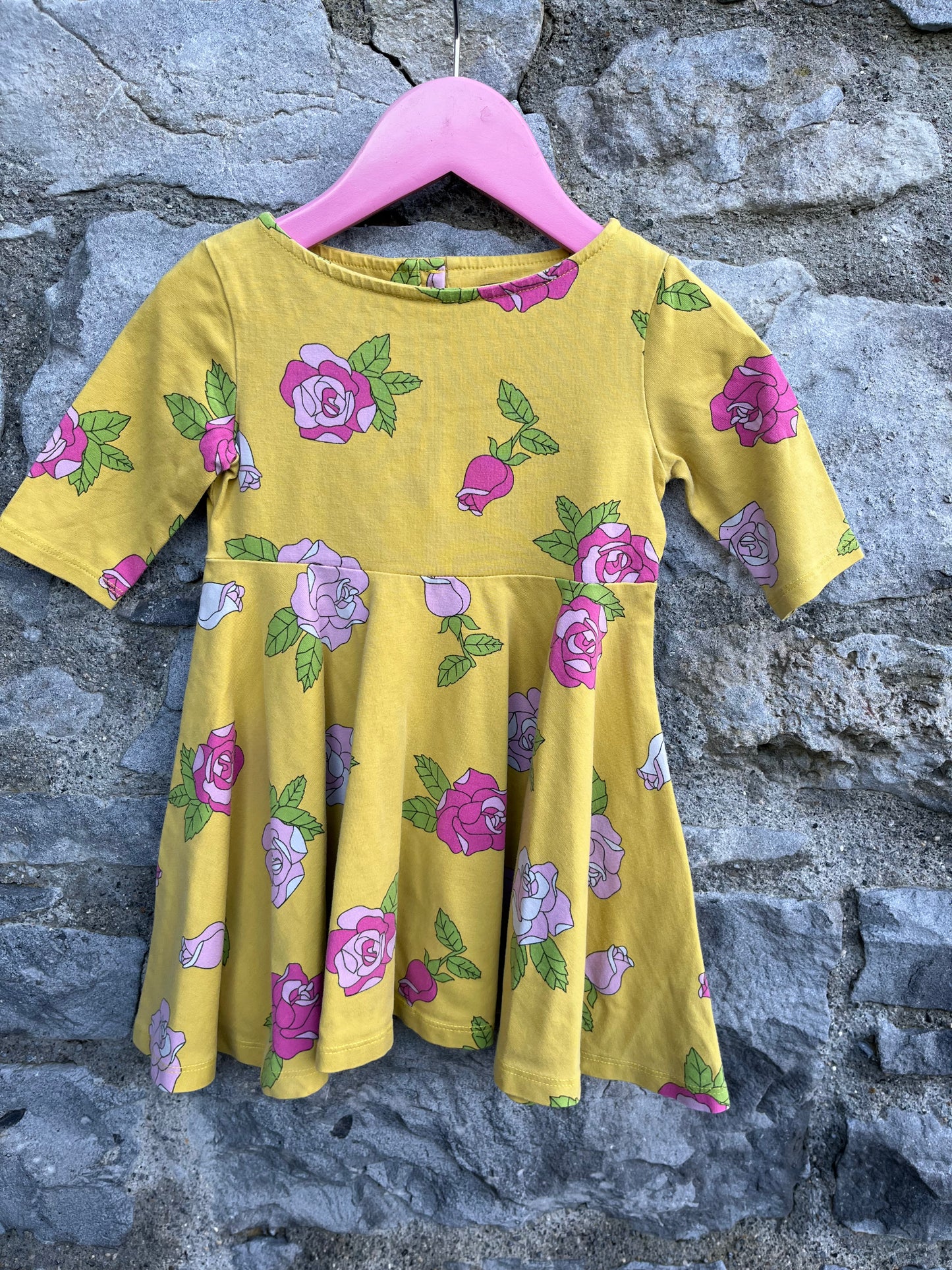 PoP yellow roses dress 18-24m (86-92cm)