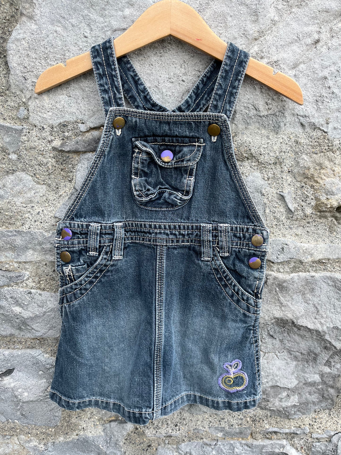 Denim navy pinafore 9-12m (74-80cm)