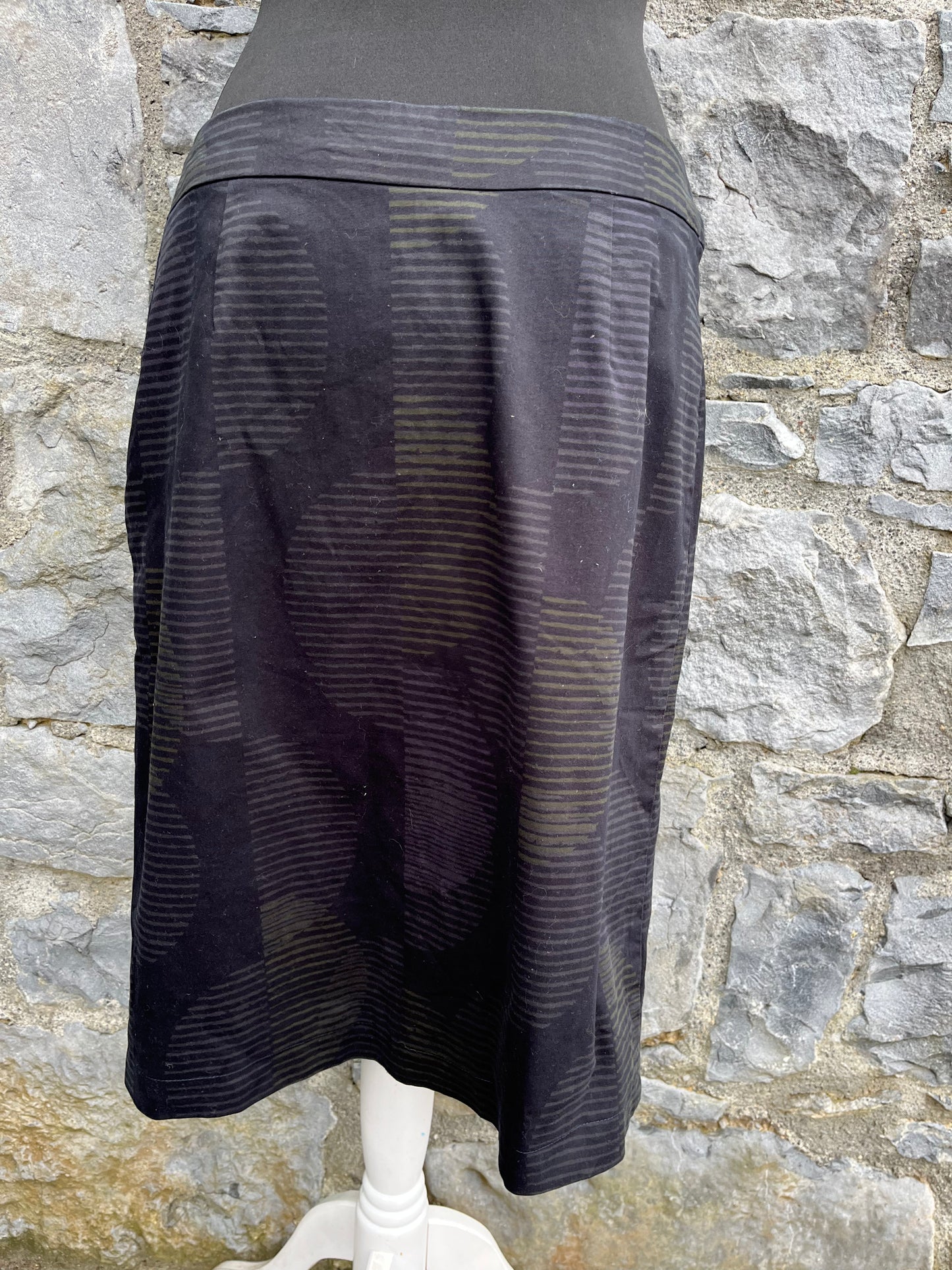 Charcoal stripy skirt uk 10-12