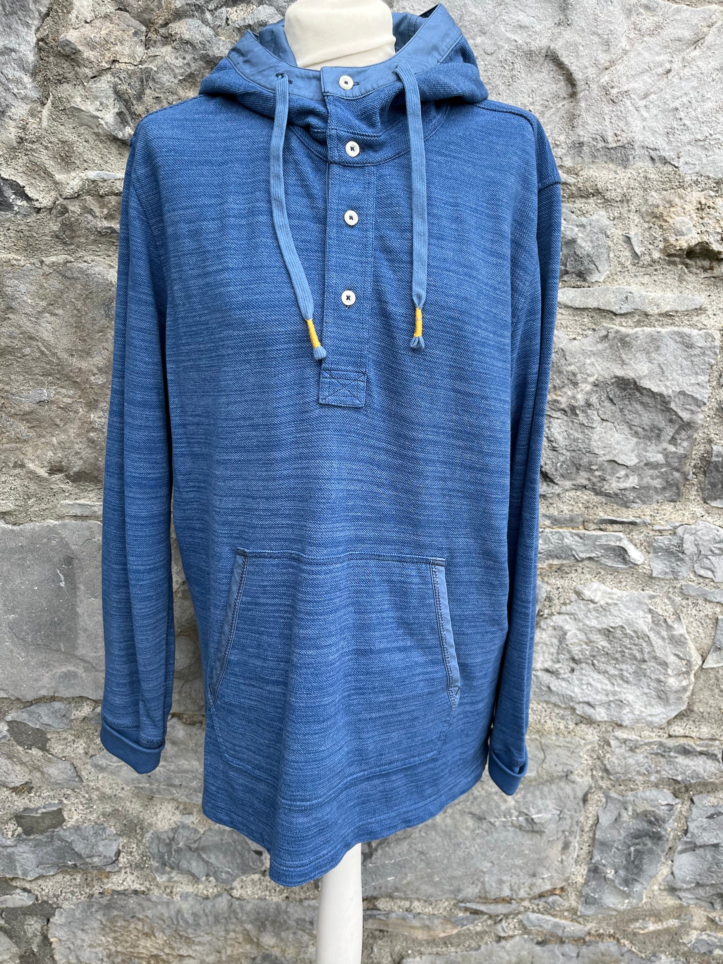 Blue melange hoodie Medium