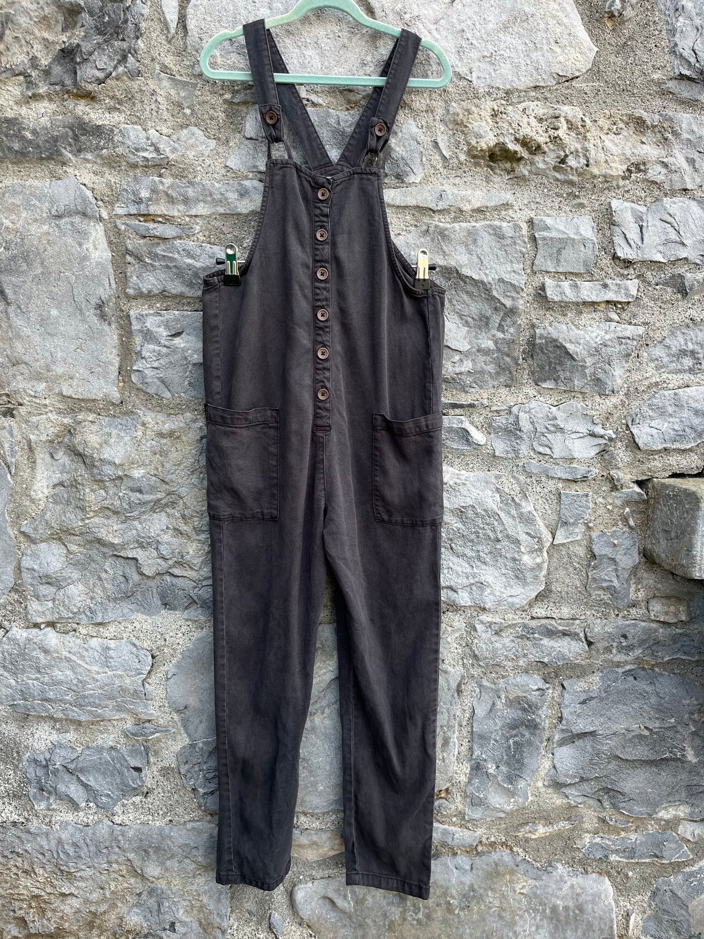 Charcoal dungarees 10y (140cm)