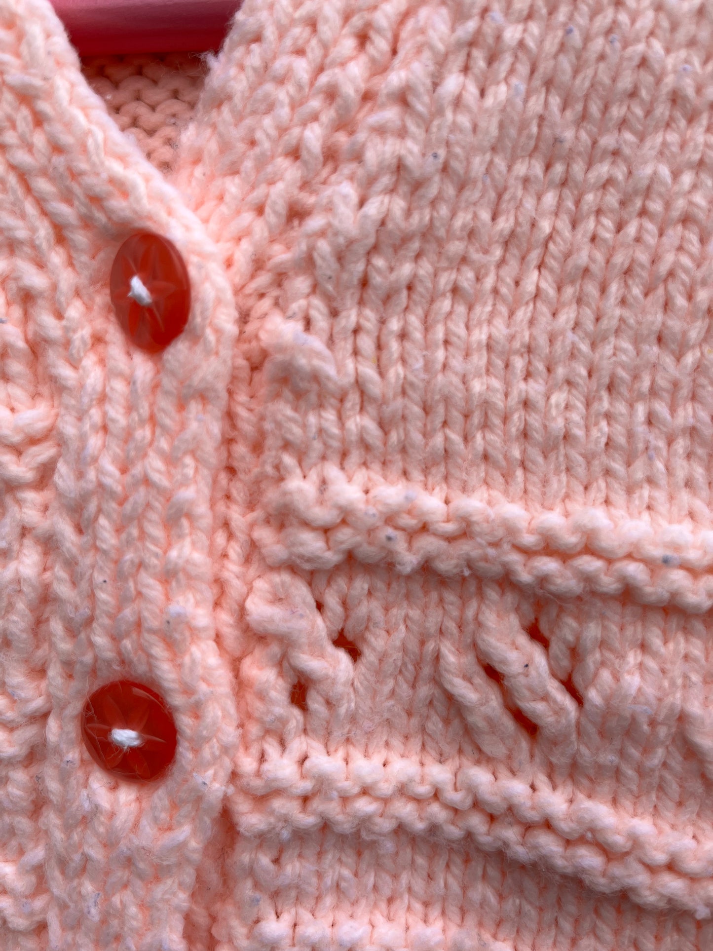 Pink cardigan 6m (68cm)