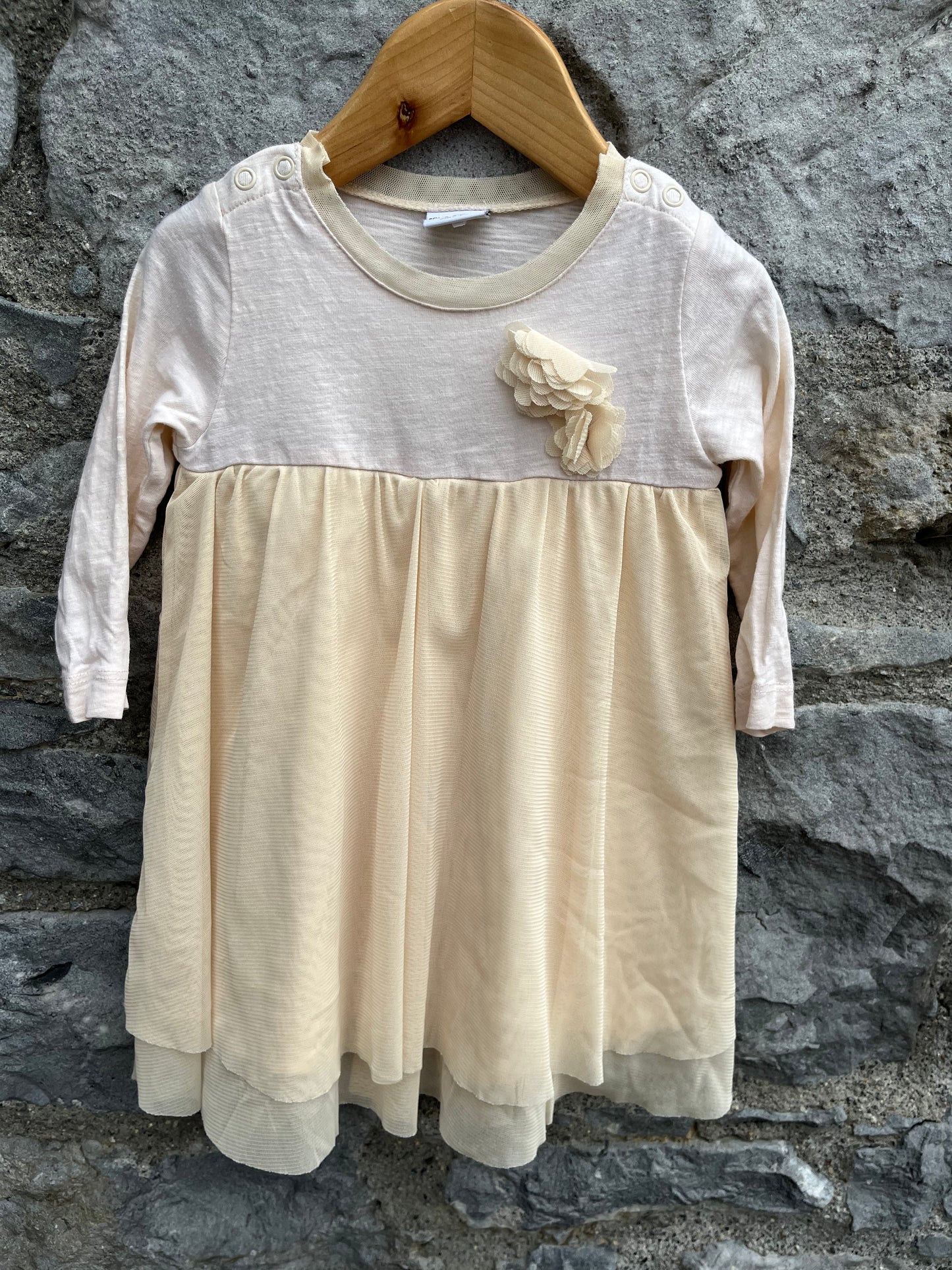 PoP Cream dress 6-9m (68-74cm)