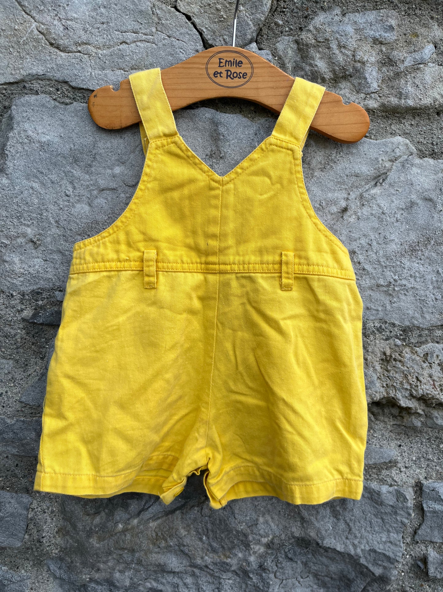 80s yellow dungarees 6-12m (68-80cm)