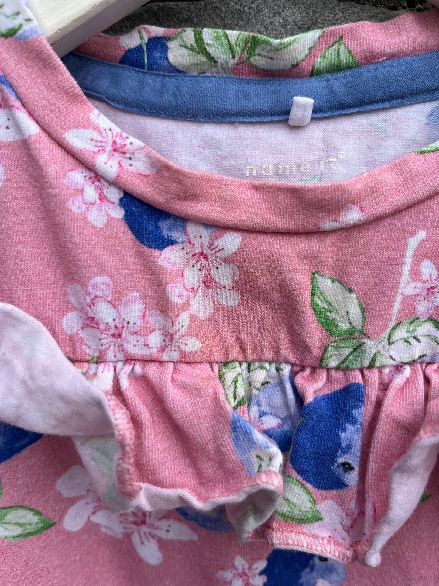 Blueberries pink dress 9-12m (74-80cm)