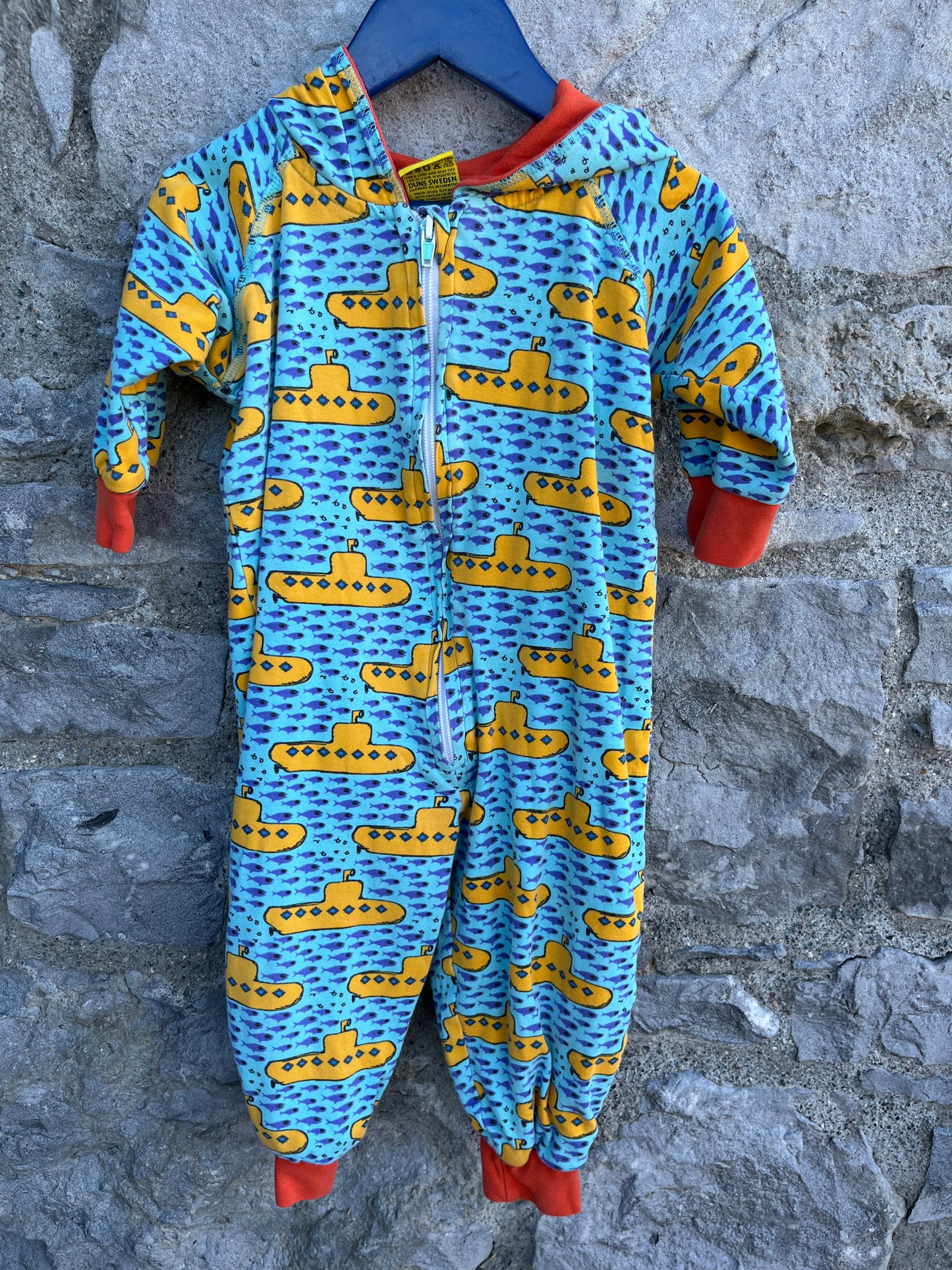 Submarine hooded onesie 9-12m (74-80cm)