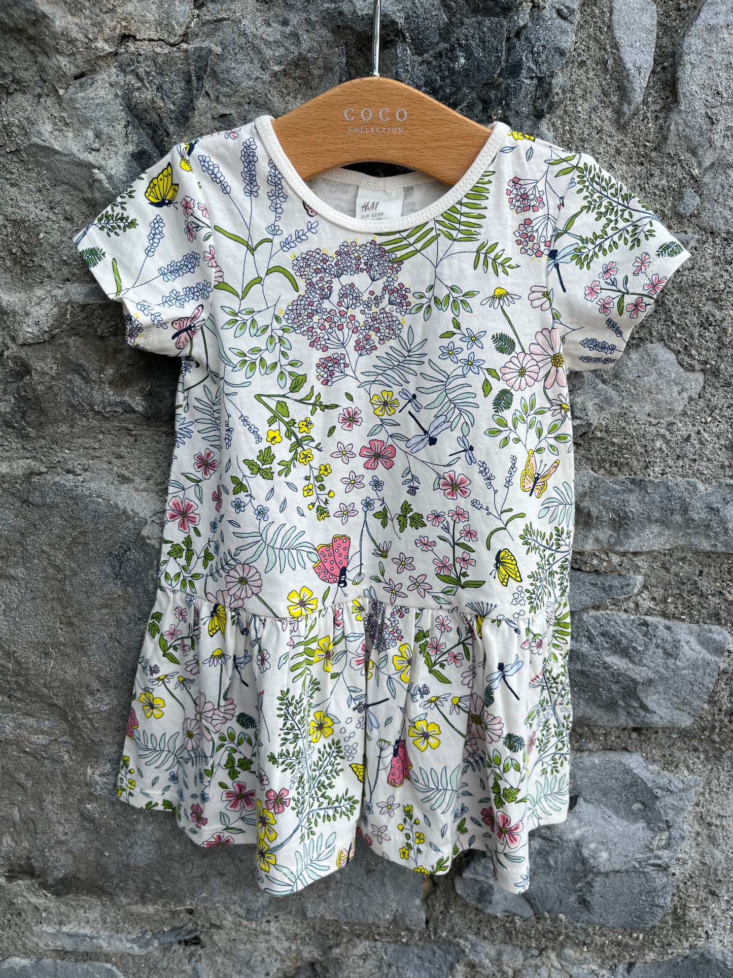 Botanical dress 3-6m (62-68cm)
