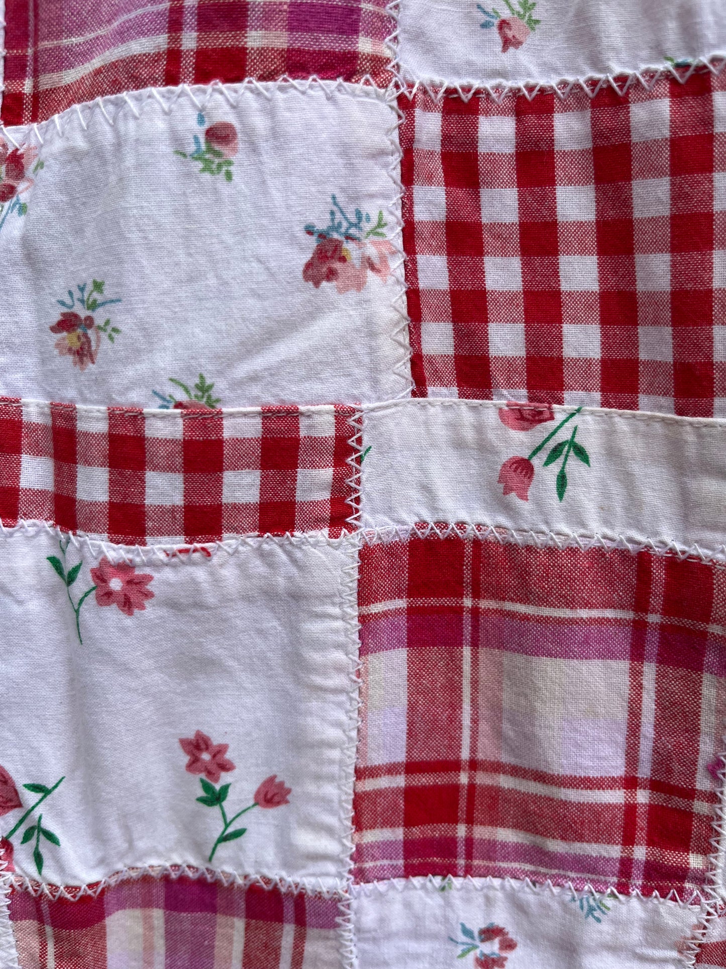 Patchwork red dress 2-3y (92-98cm)