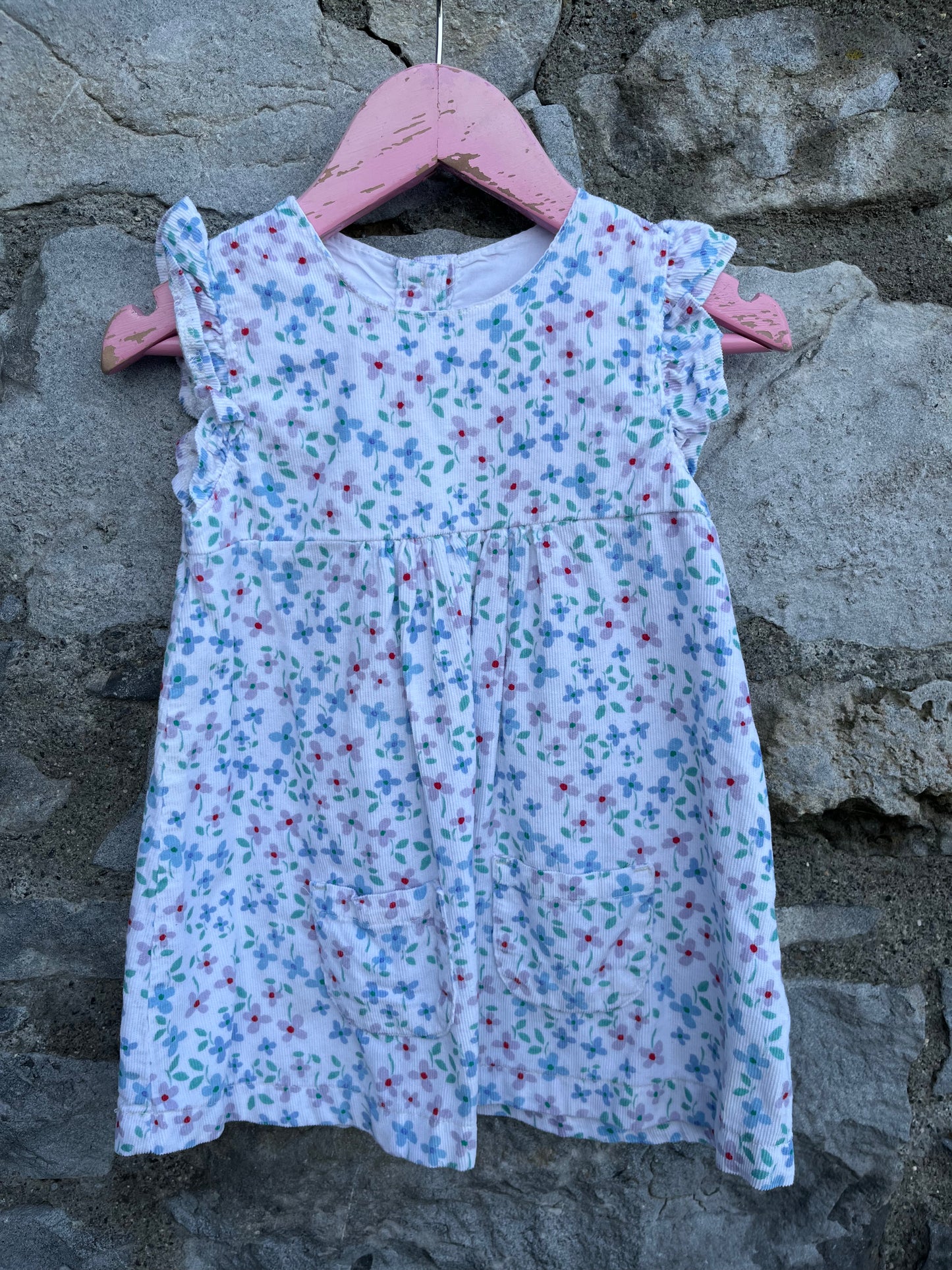 Floral cord pinafore 9-12m (74-80cm)