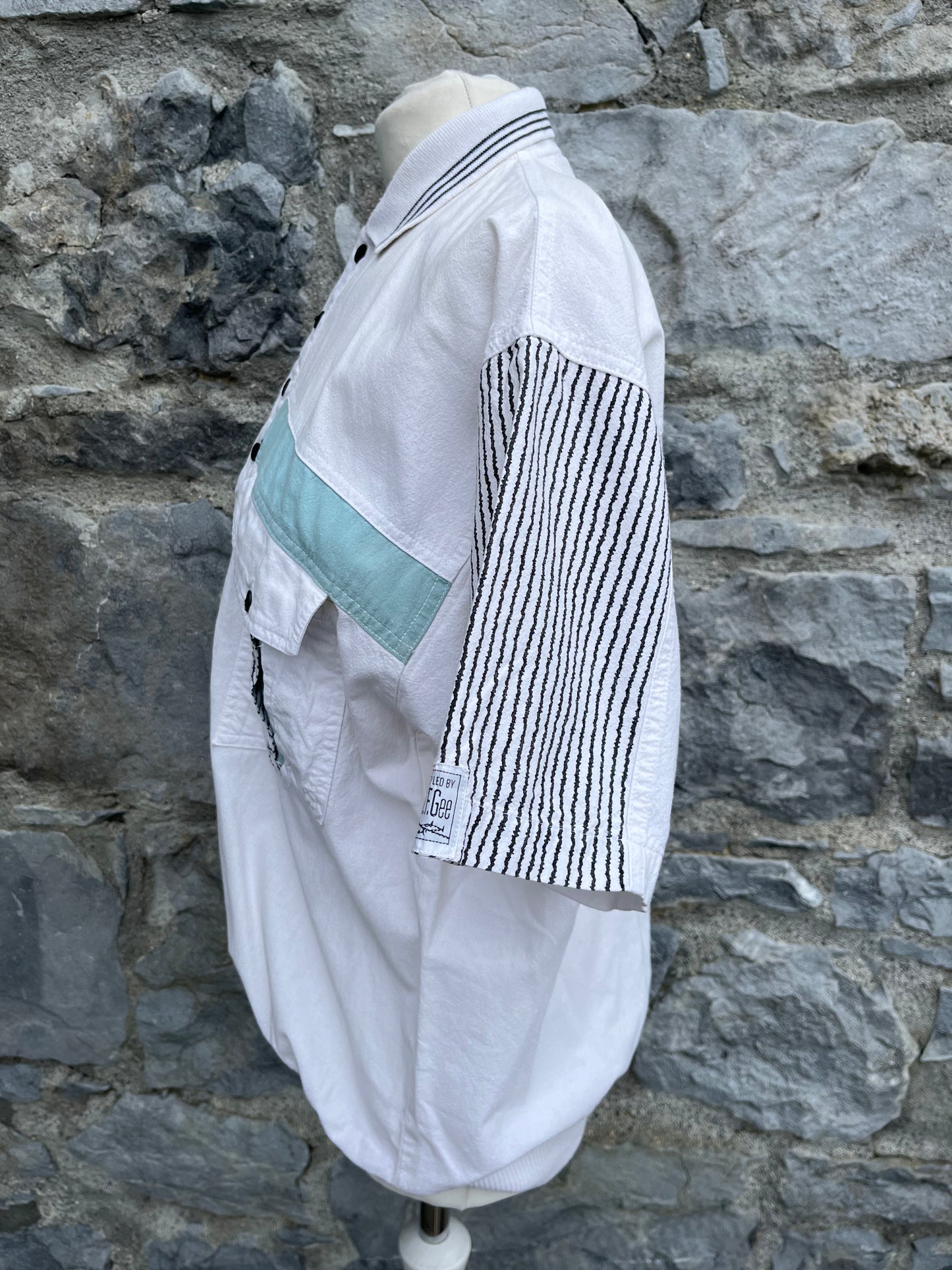 80s white golf top Small