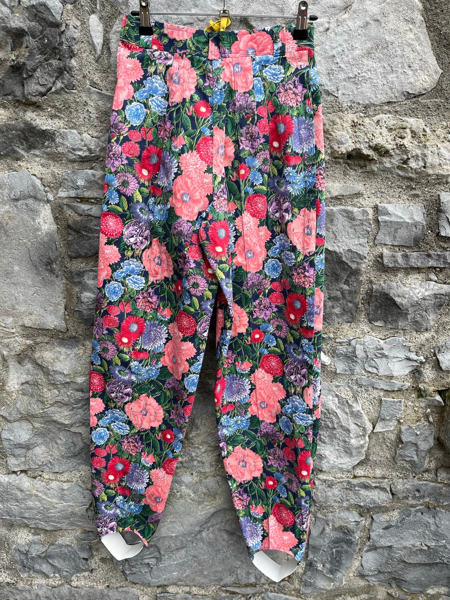 80s floral pants uk 12