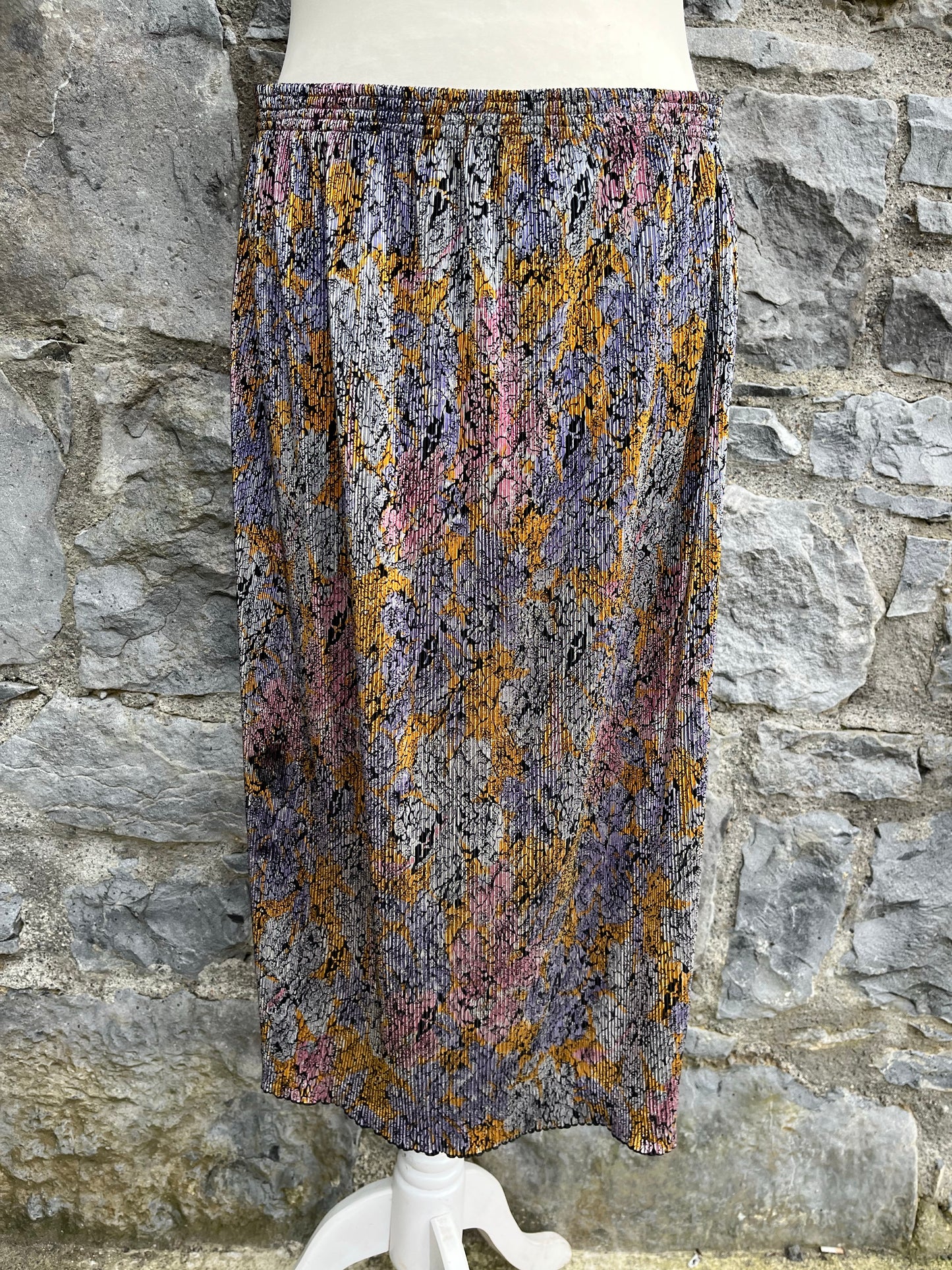 Silver wrinkled skirt uk 10 -12