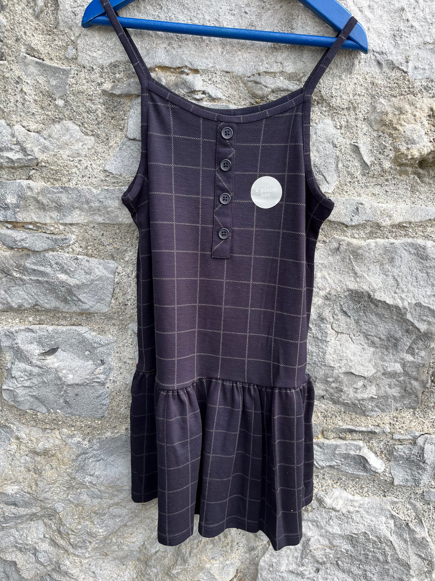 Navy check dress 5-6y (110-116cm)