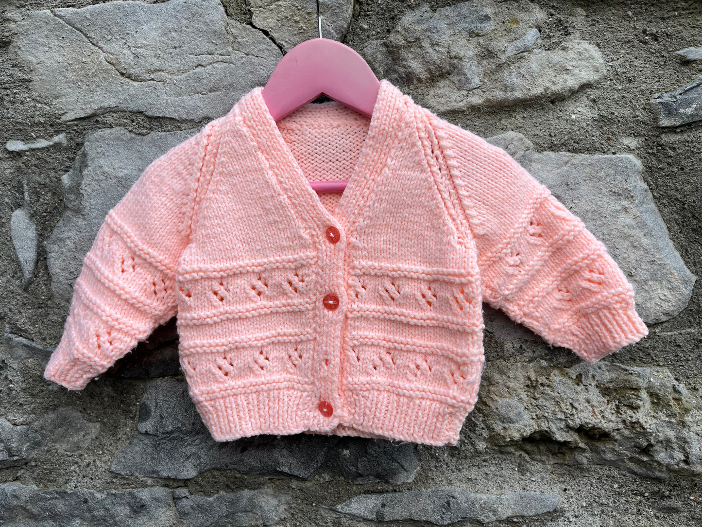 Pink cardigan 6m (68cm)