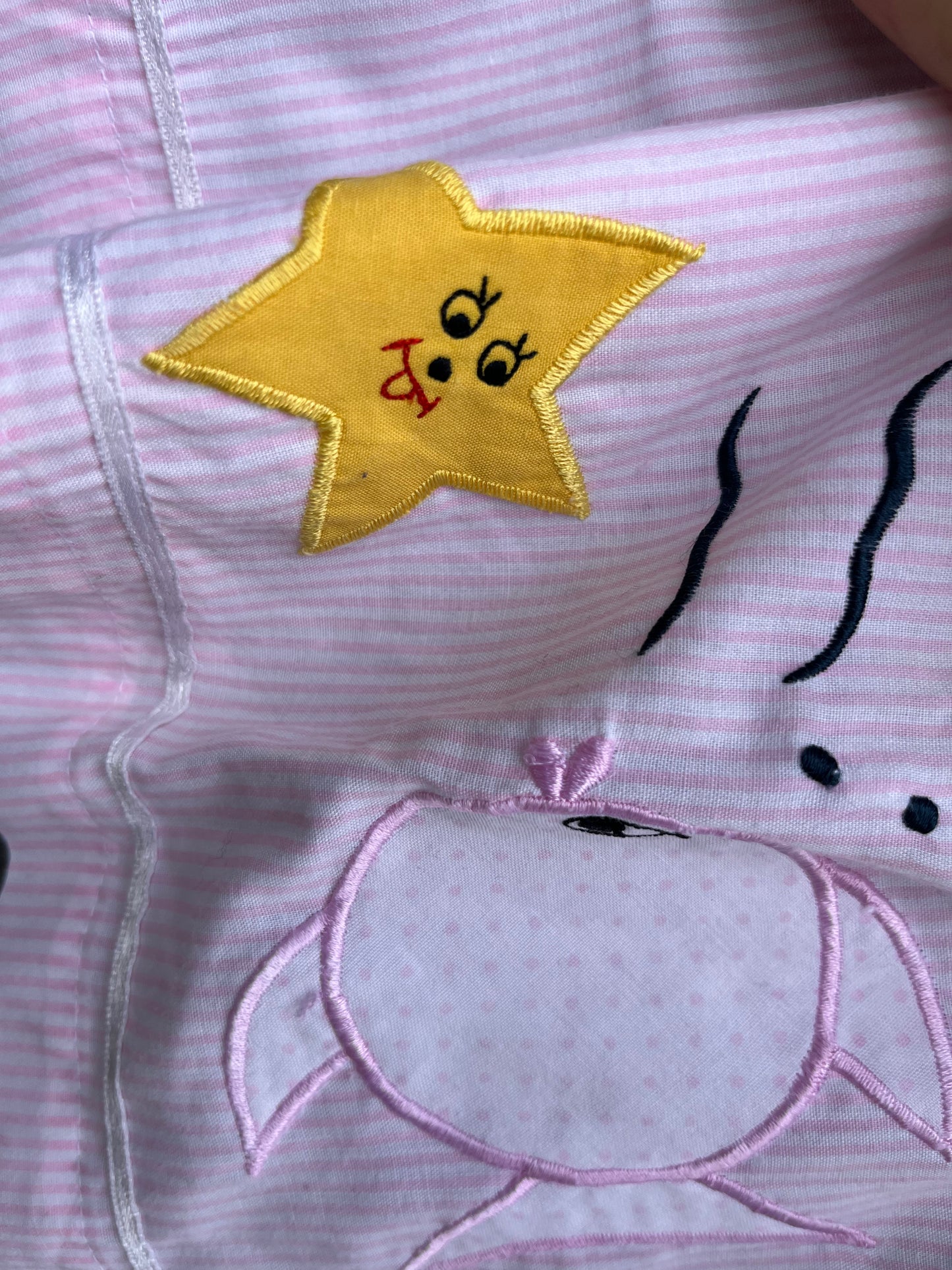 90s pink stripy dress 12-18m (80-86cm)