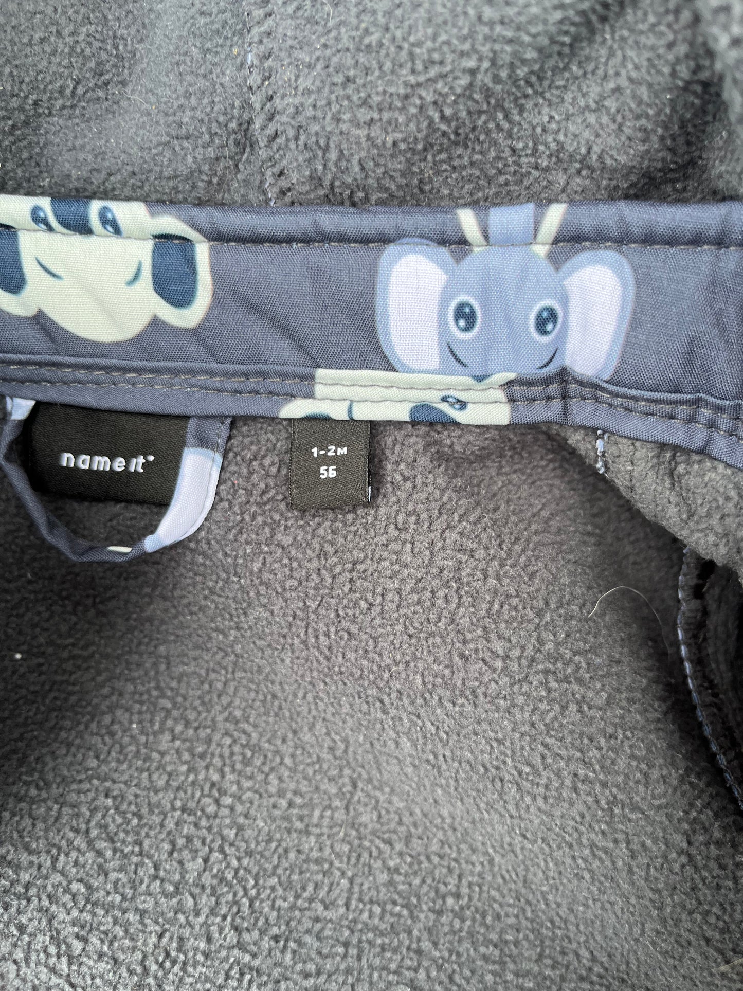 Animals softshell pram suit 1-2m (50-56cm)