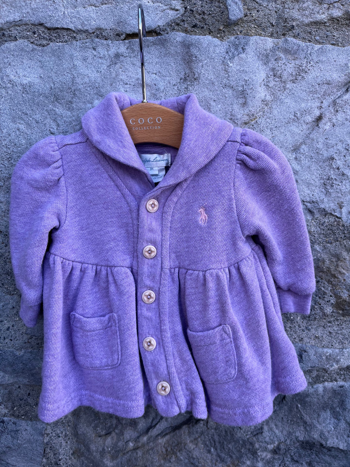 RL lilac sweatshirt jacket 0-3m (56-62cm)