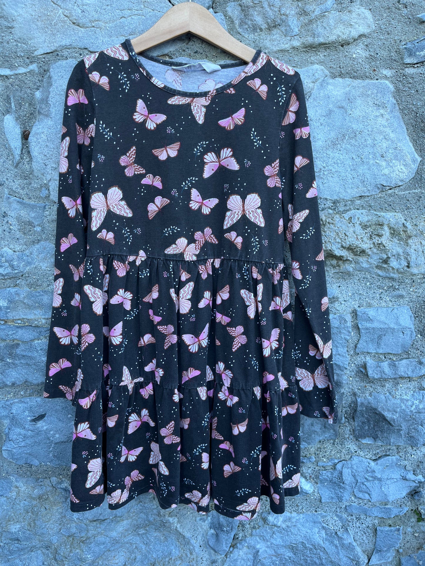 Brown butterflies dress 9y (134cm)