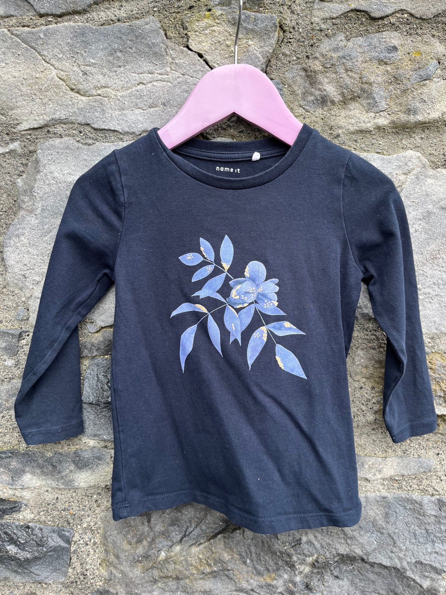 Blue flower top 12-18m (80-86cm)