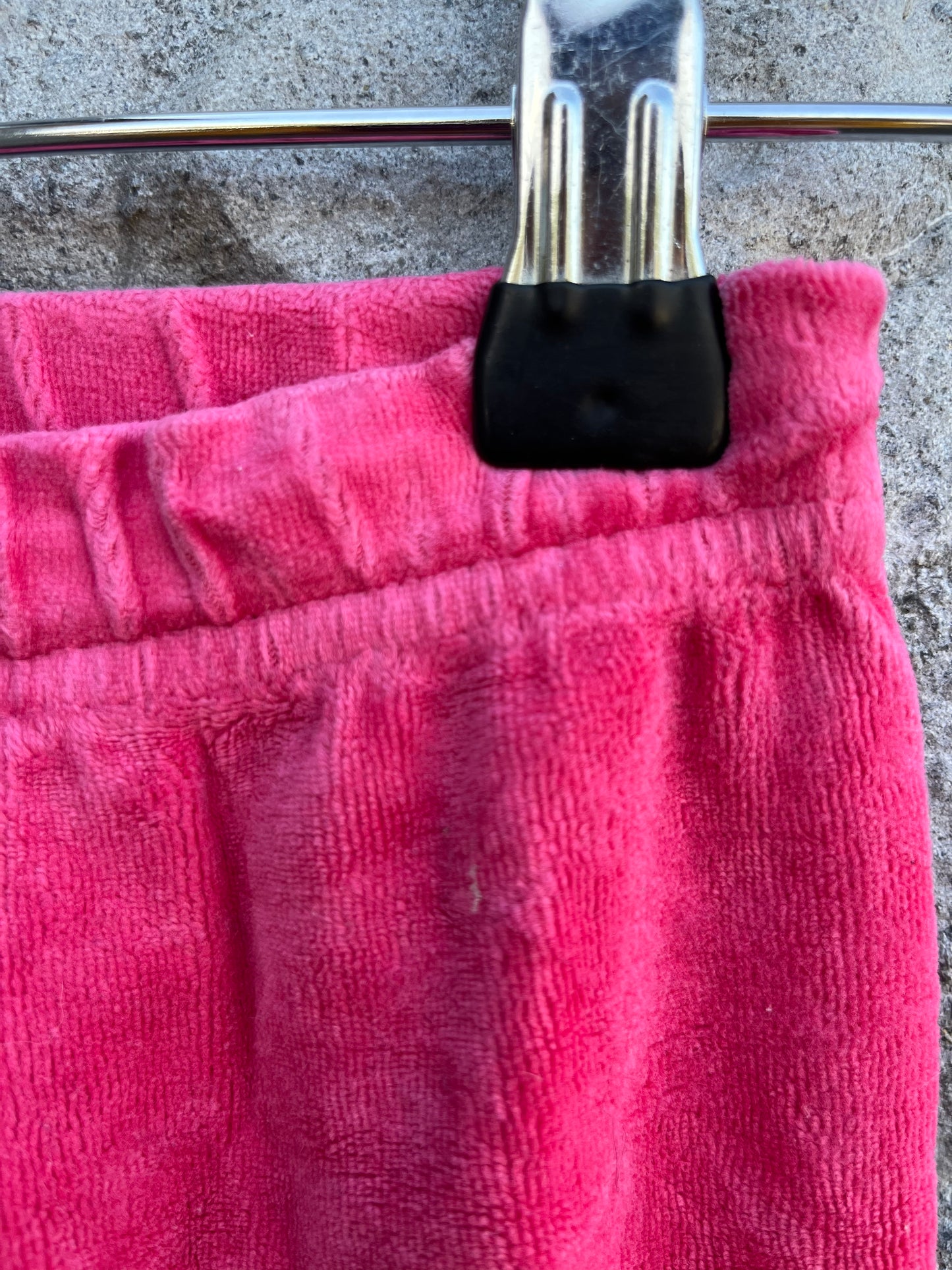 Magenta velour pants 6-9m (68-74cm)