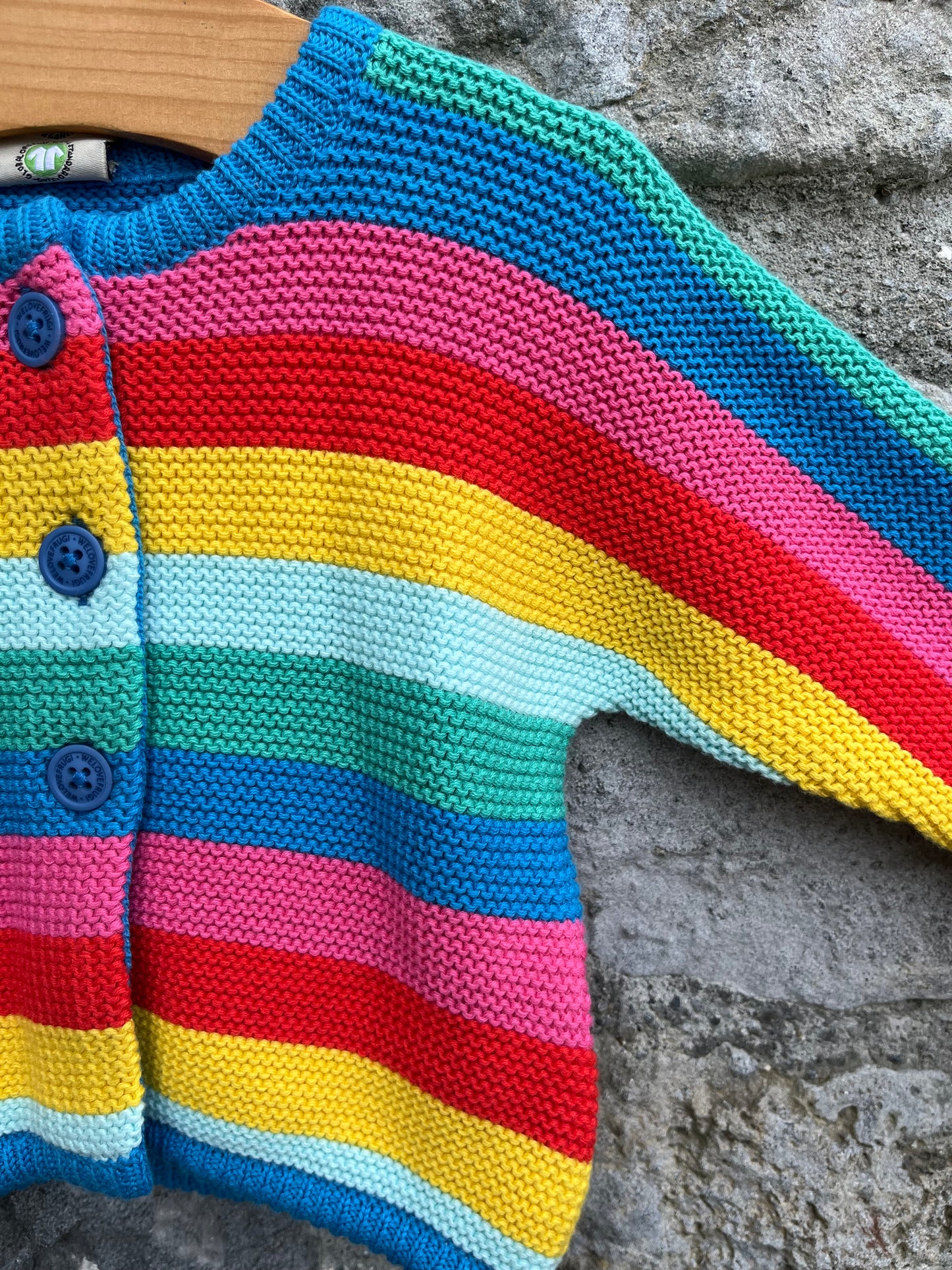 Rainbow cardigan 3-6m (62-68cm)