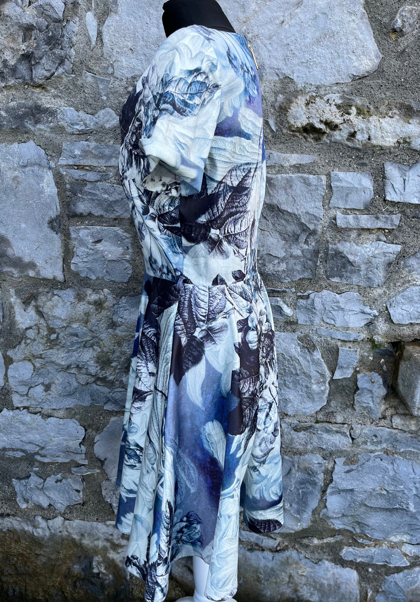 Grey floral dress uk 10