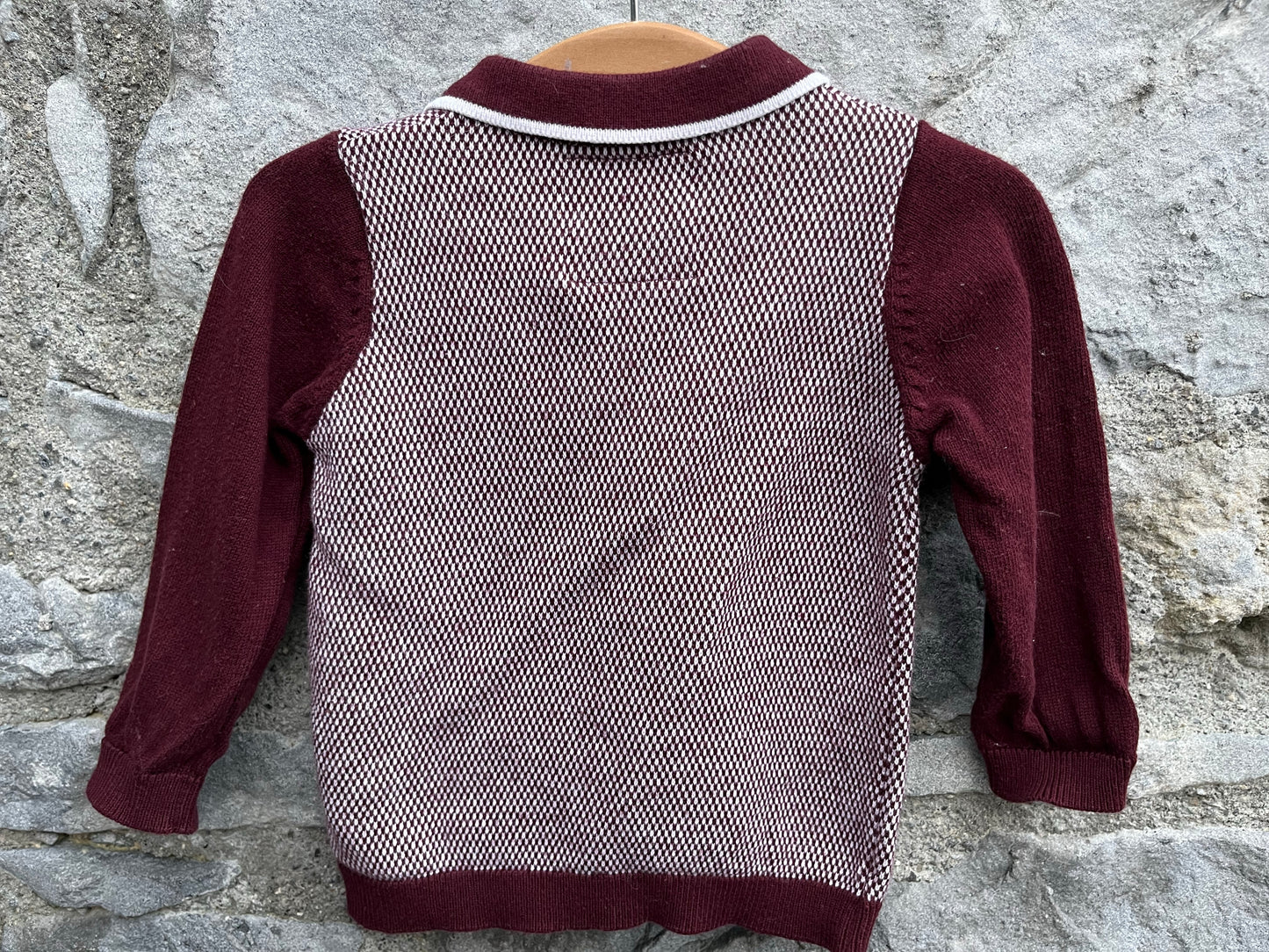 Maroon jumper 3-6m (62-68cm)